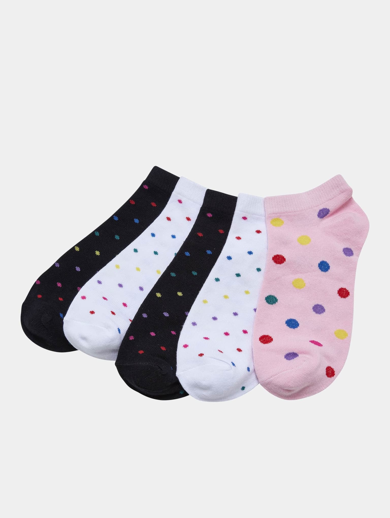 Urban Classics No Show Socks Rainbow Dots 5-Pack