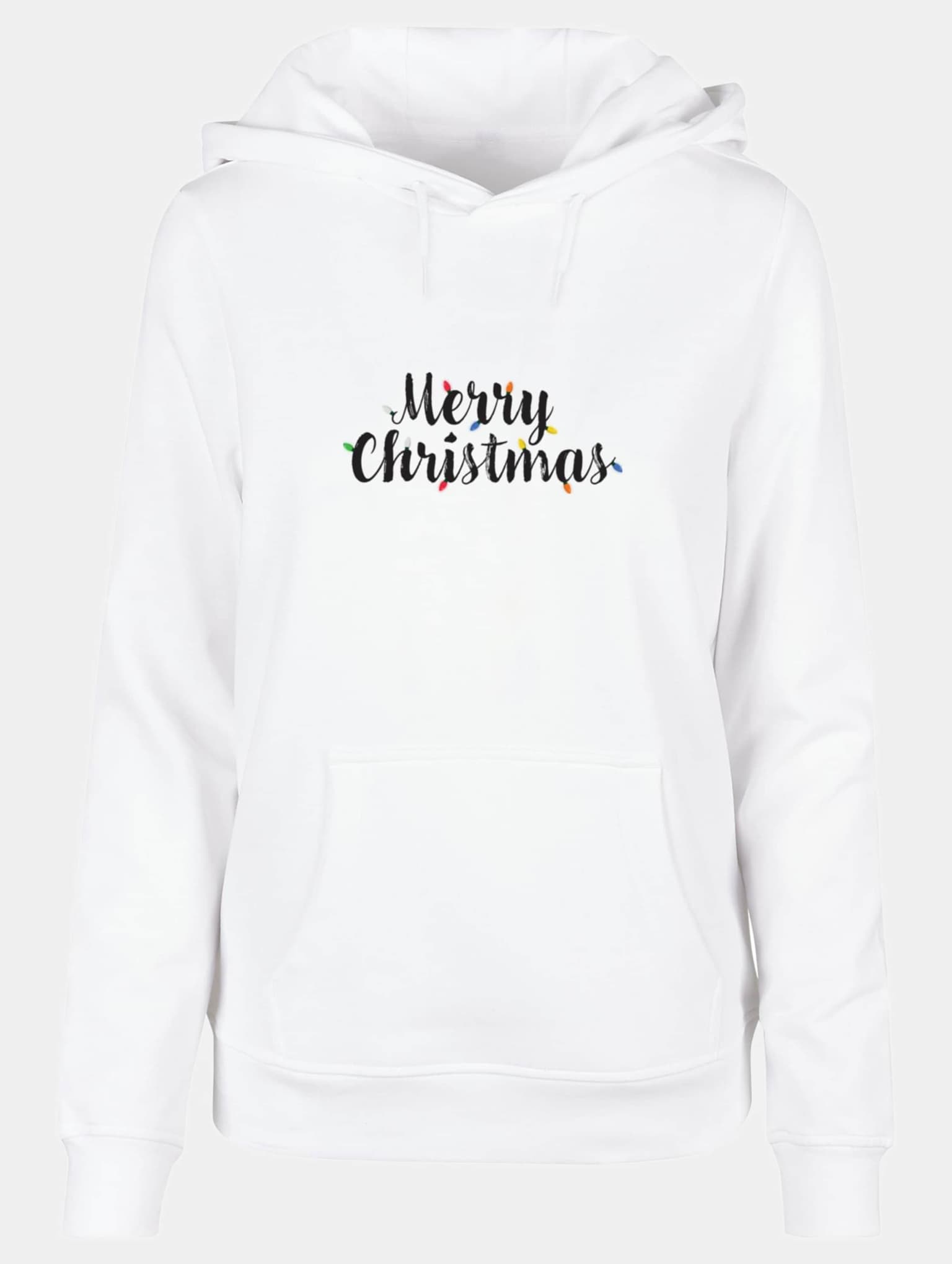 Merchcode POD Ladies Merry Christmas Lights Basic Hoody – Bild 3