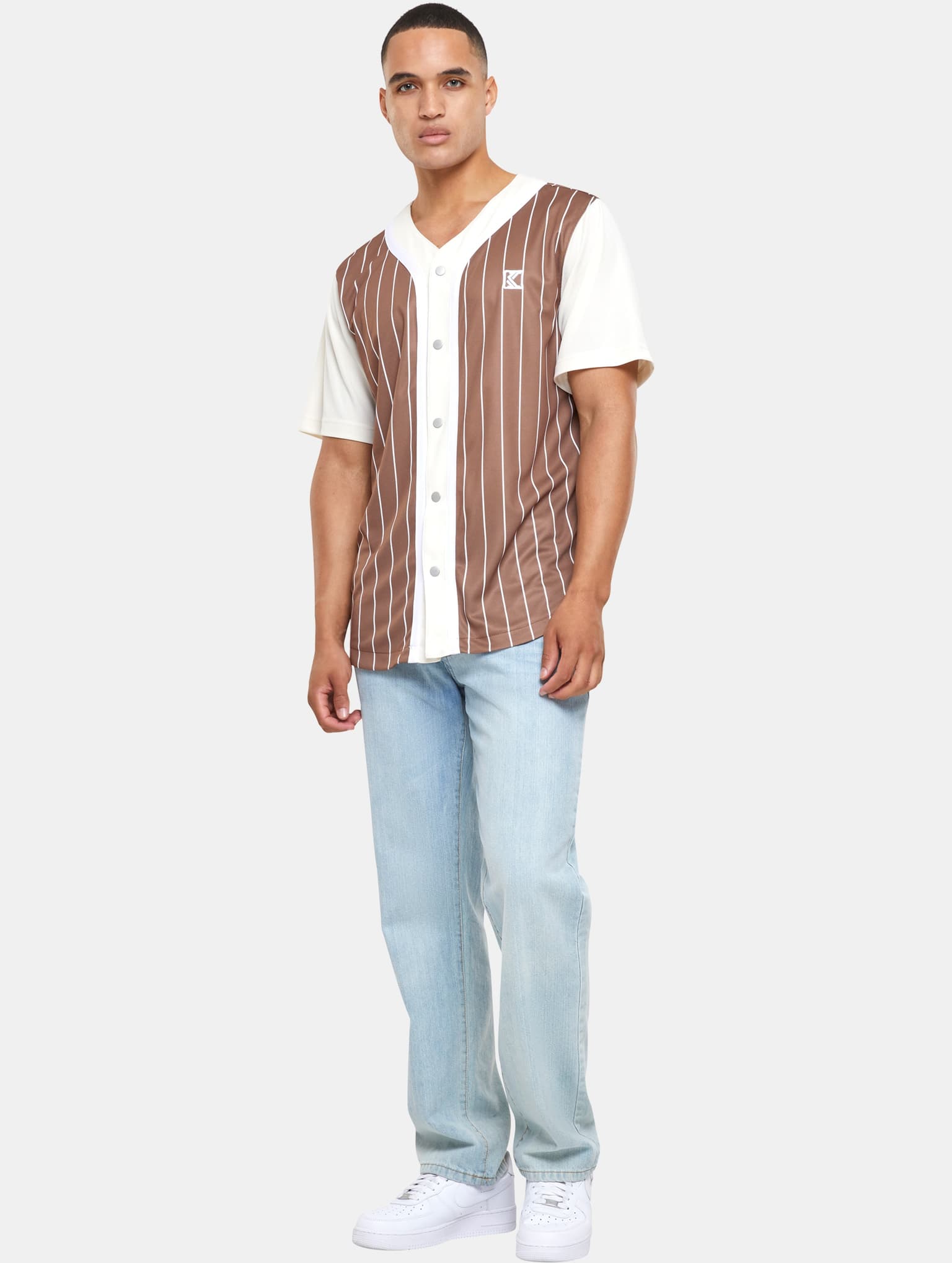 Karl Kani Og Block Pinstripe Baseball Shirt – Bild 4