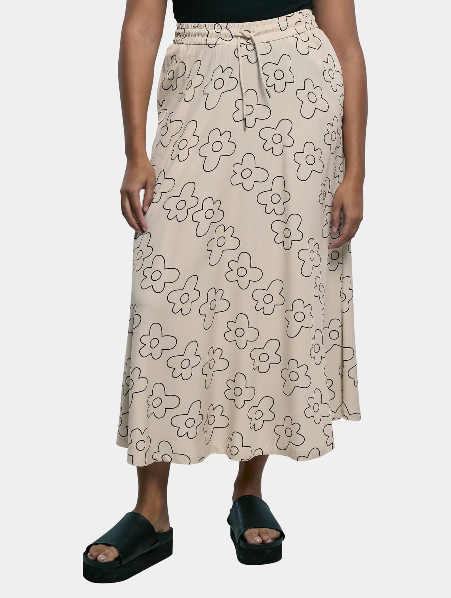 Urban Classics Ladies Viscose Midi Skirt