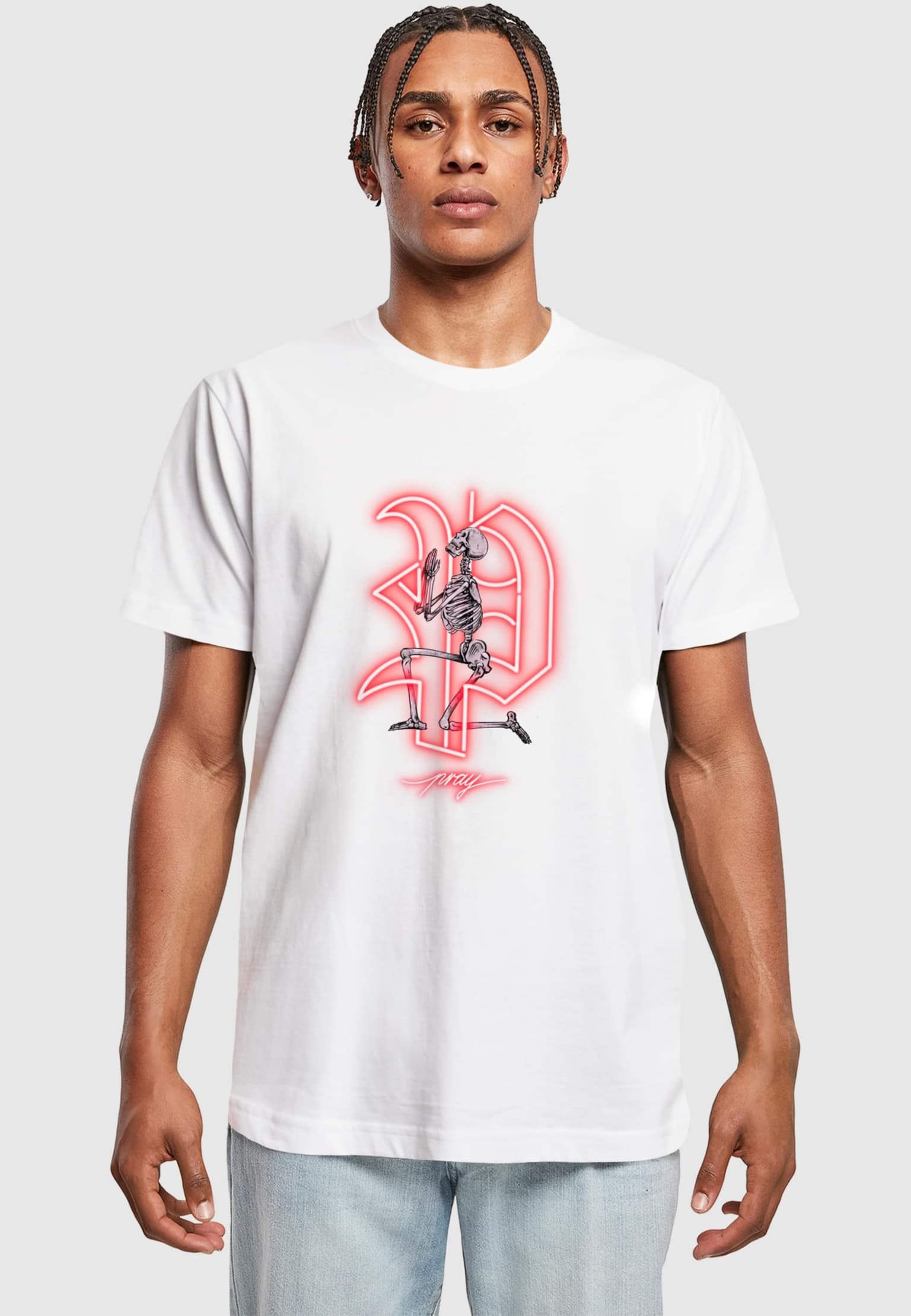 Mister Tee Pray Neon Skull