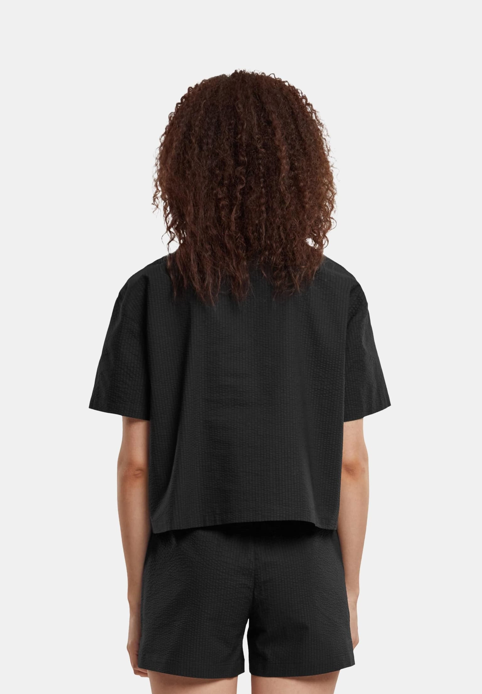 Urban Classics Ladies Seersucker Bluse – Bild 2