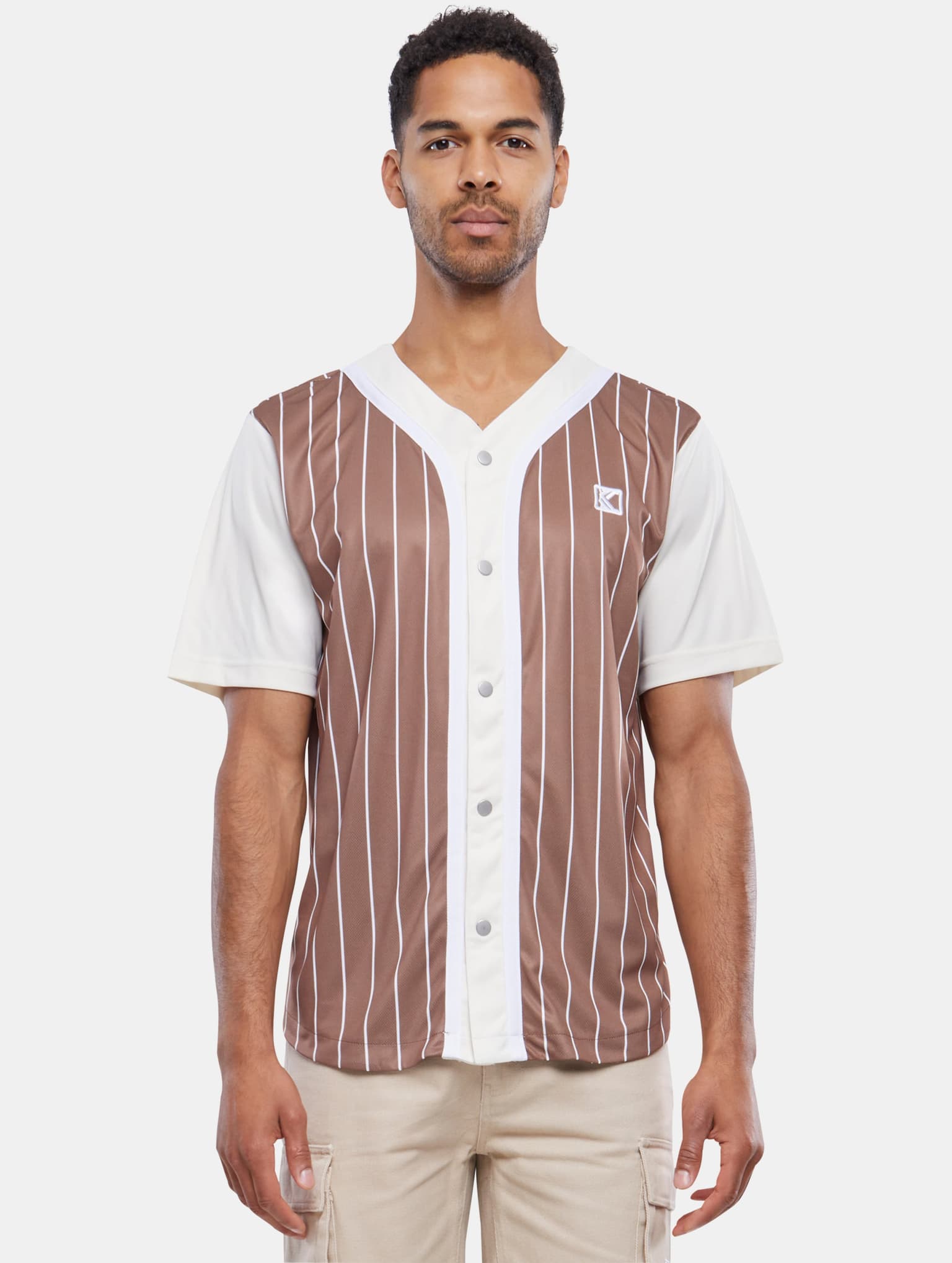 Karl Kani Og Block Pinstripe Baseball Shirt