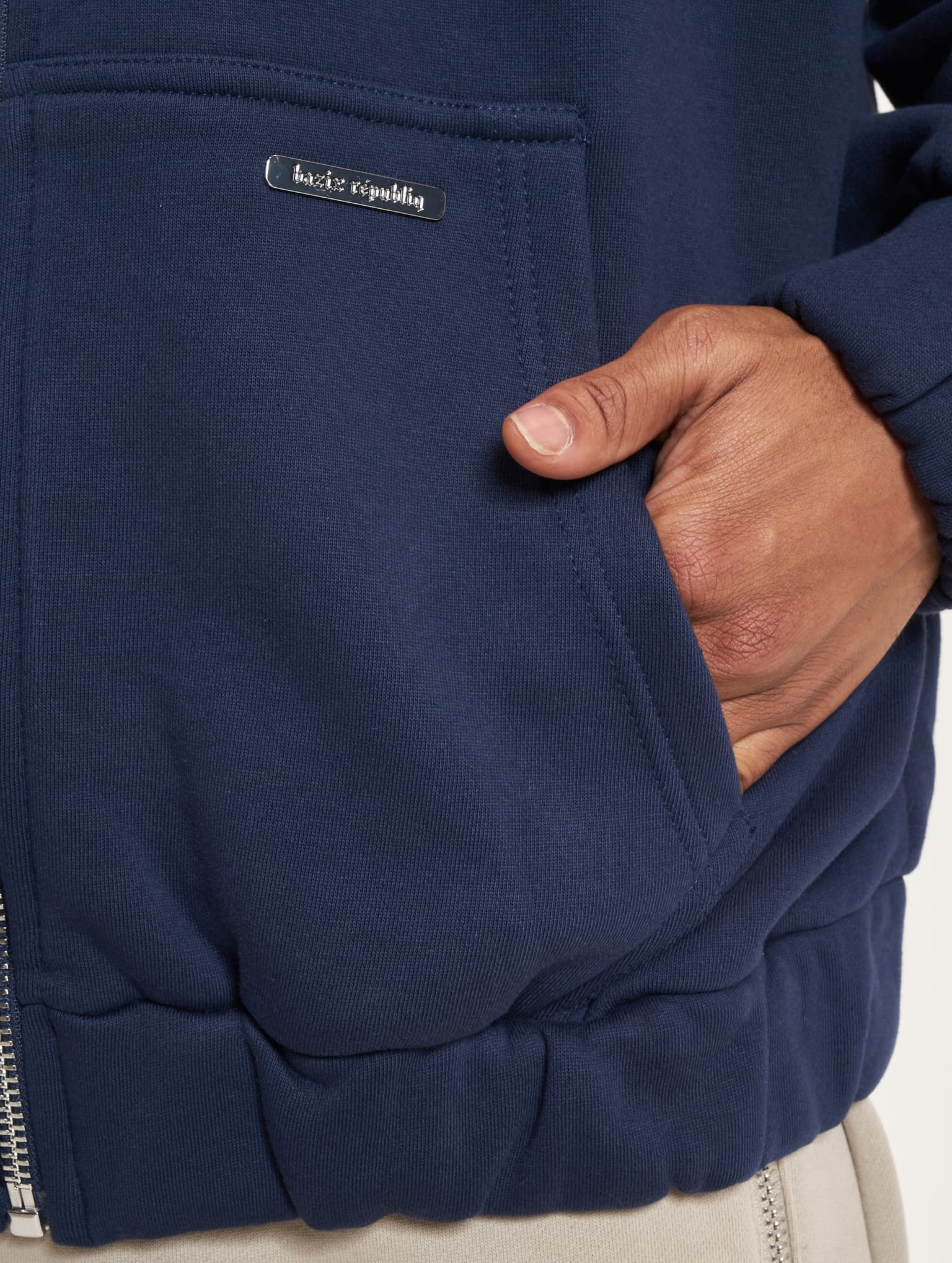 Dropsize Bazix Republiq Super Heavy Blank Zip-Hoodie – Bild 4