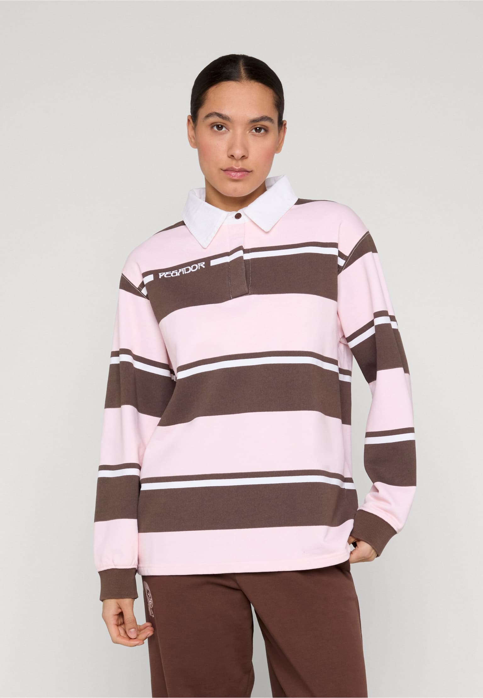 PEGADOR Morella Striped Polo Sweater