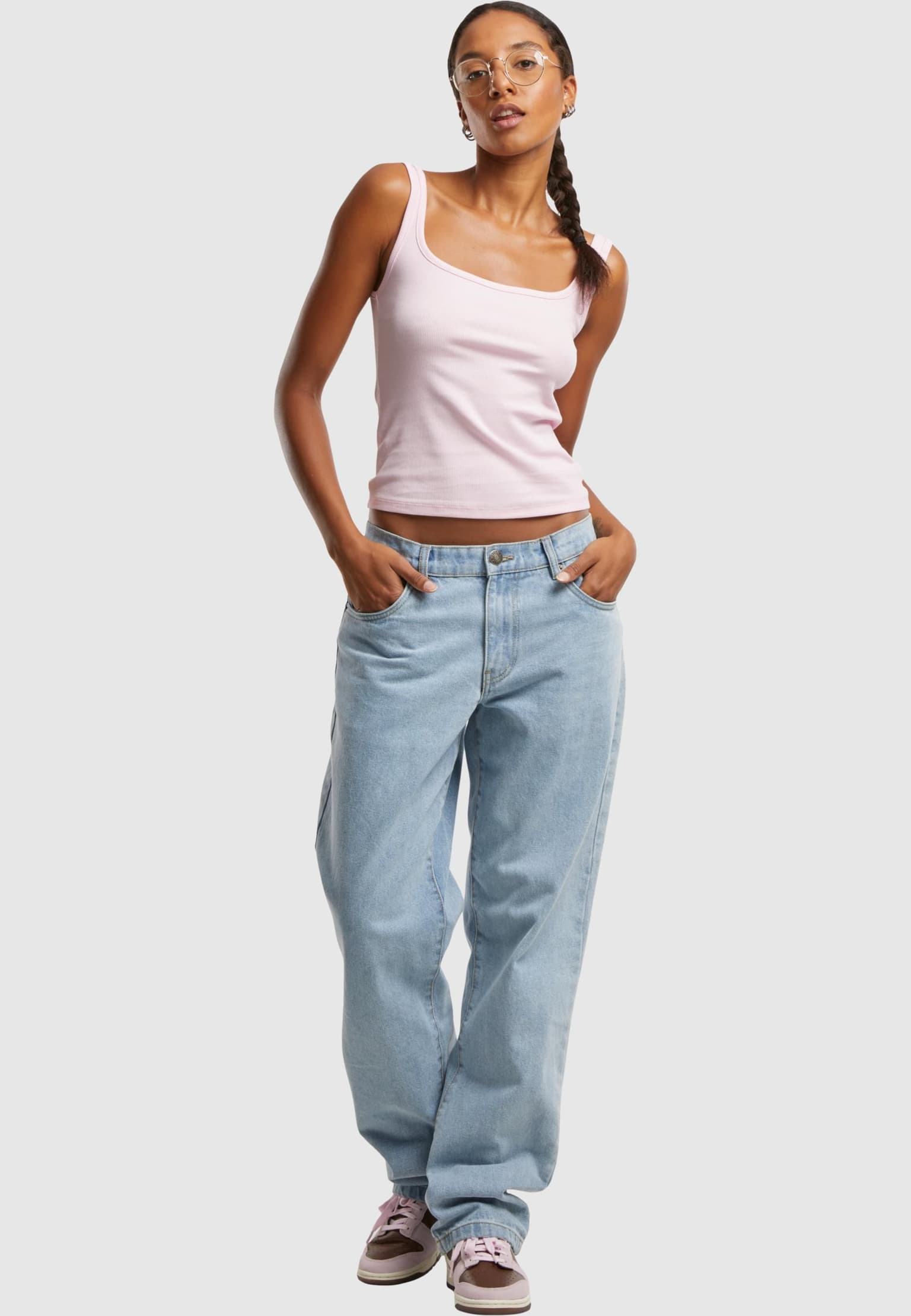 Urban Classics Ladies Wide Neck Rib Top 2-Pack – Bild 4