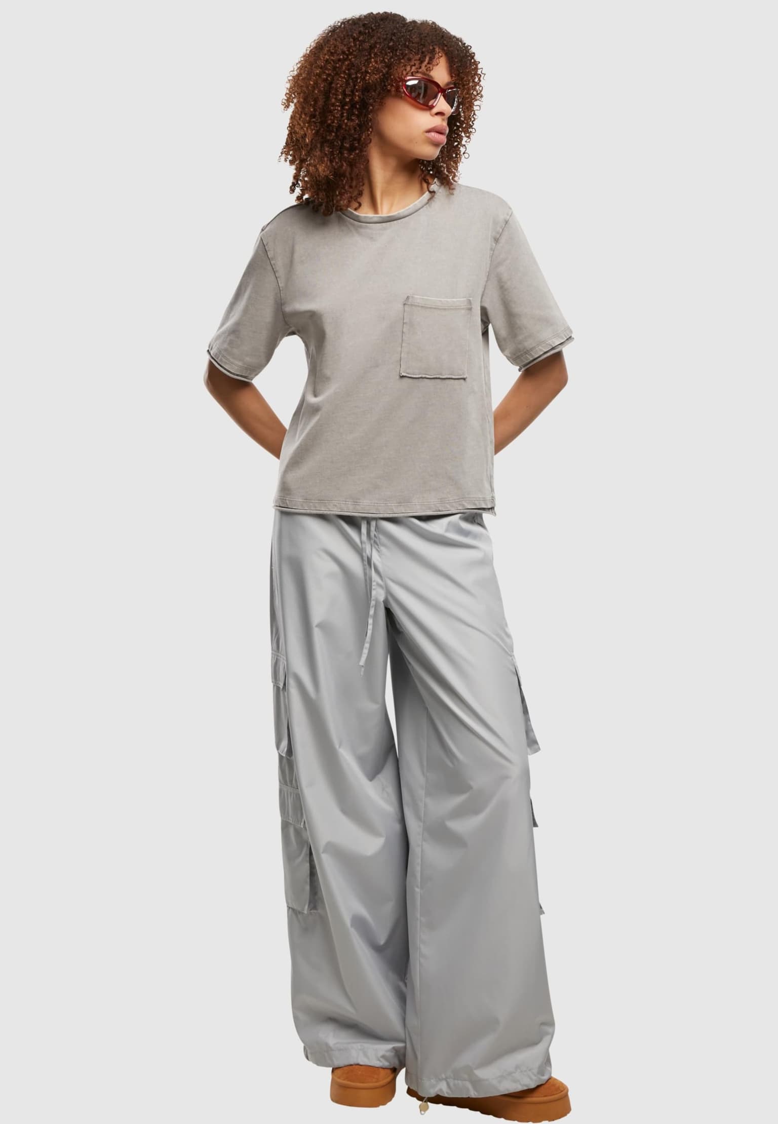 Urban Classics Ladies Washed Jersey Boxy Shirt – Bild 4
