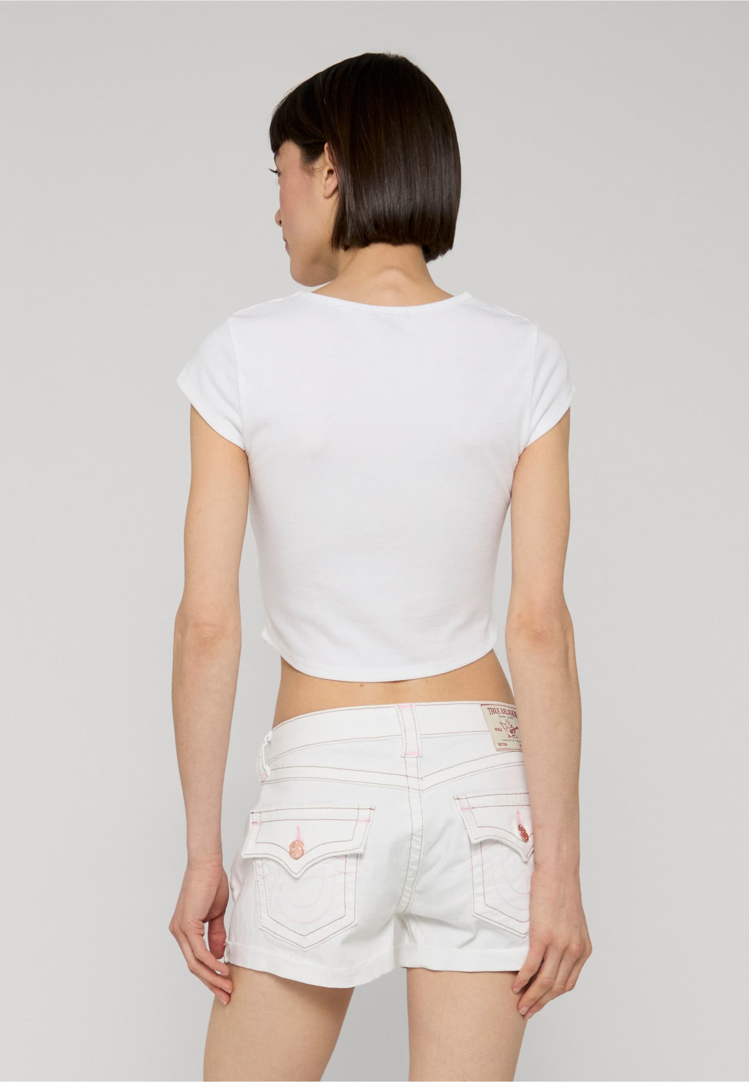 True Religion LACE UP CAP SLVS RIB TOP – Bild 2