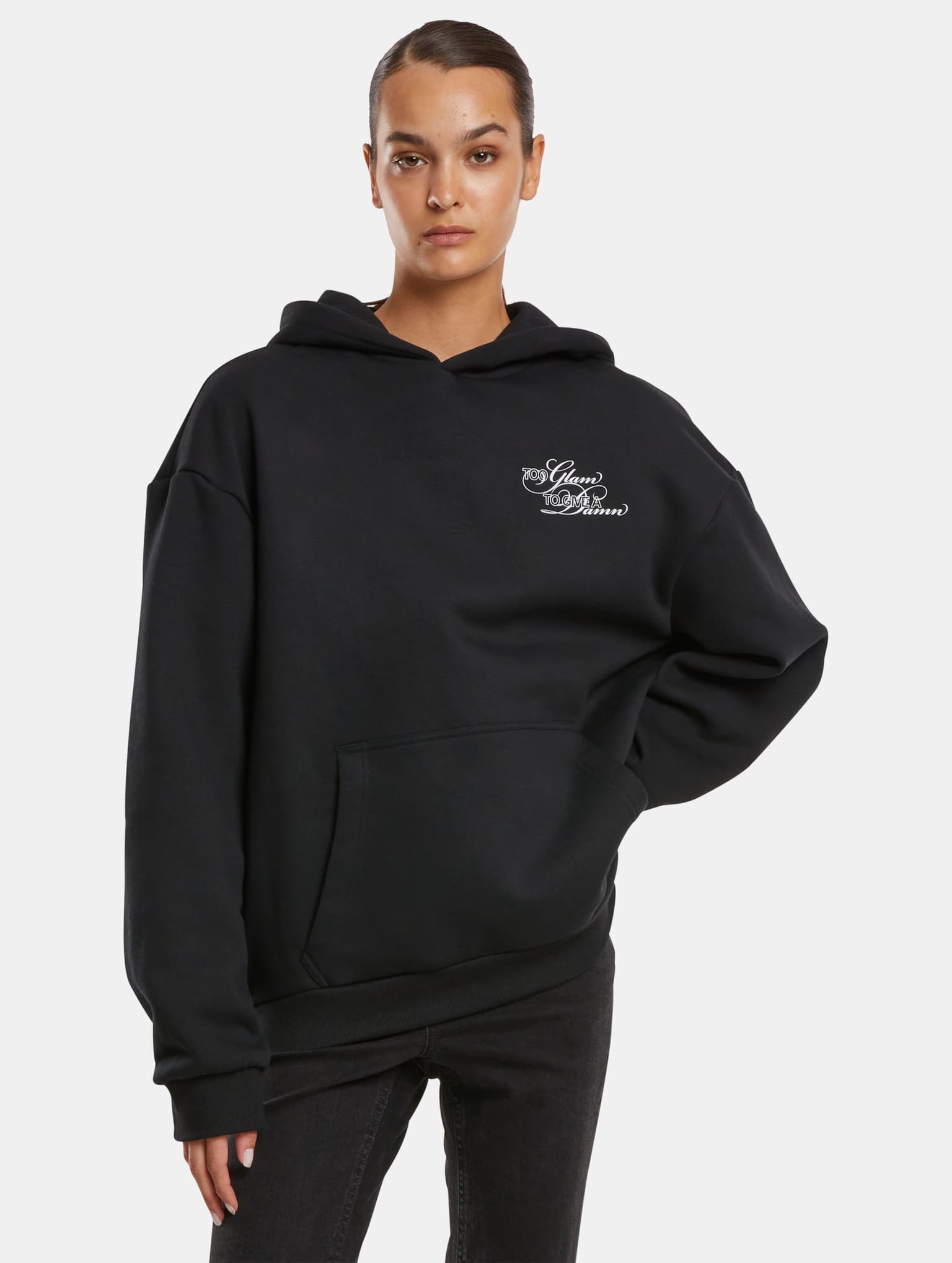 Miss Tee Give A Damn Ladies Fluffy Hoody