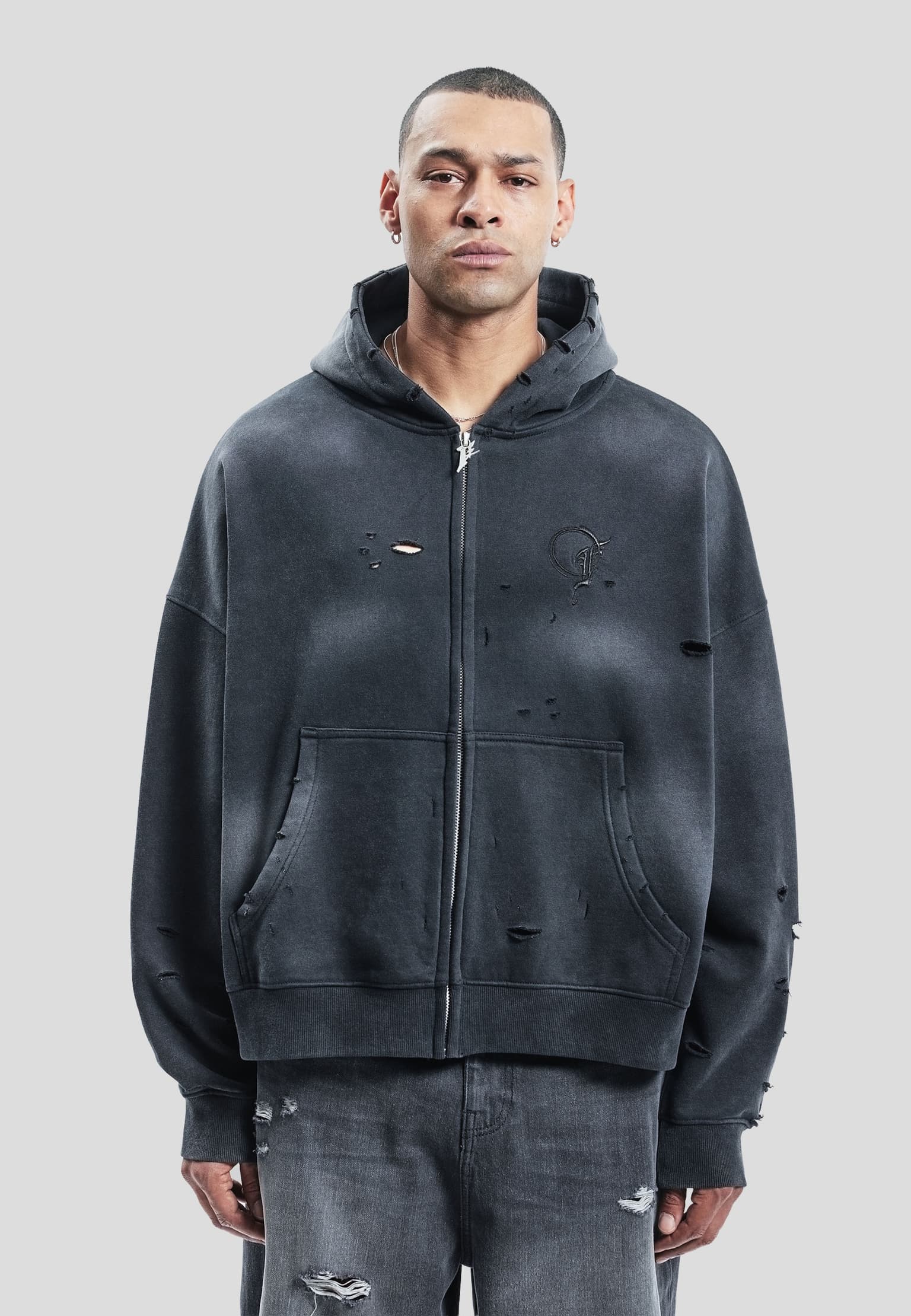 Favela Distressed Frontzip