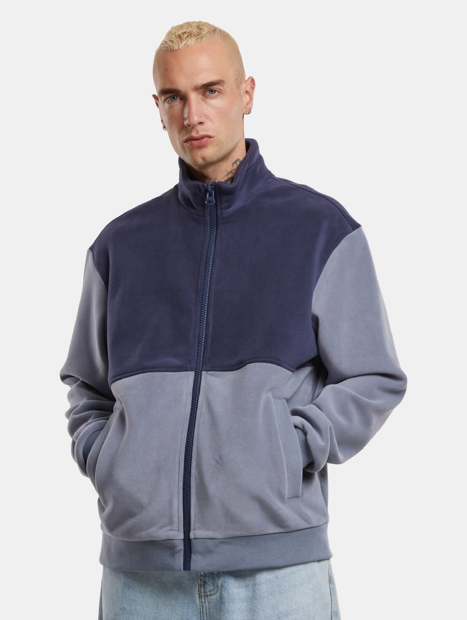 Urban Classics Colour Block Polar Fleece Übergangsjacke