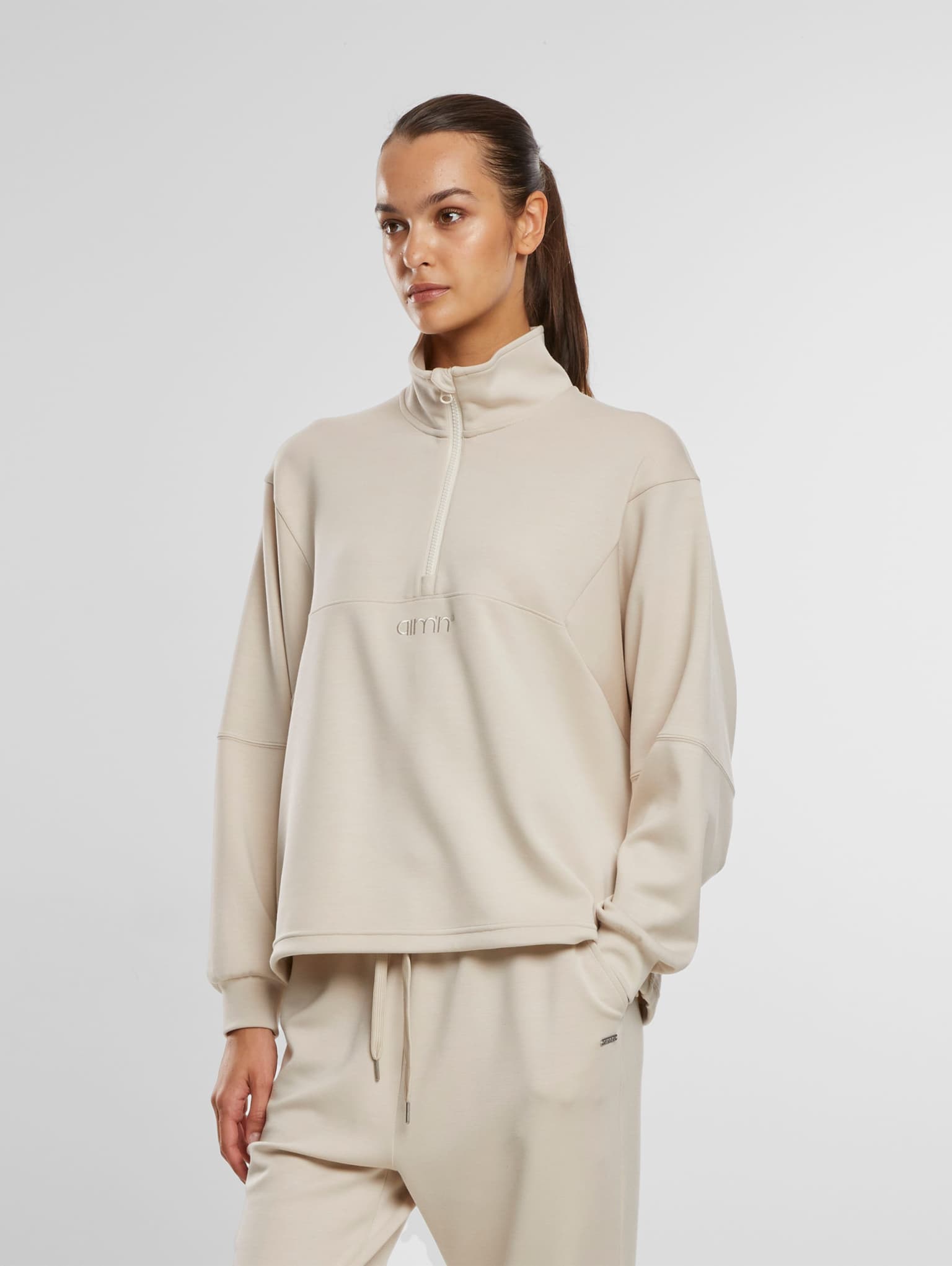 AMN-243-SW-23030003-091 AIMN Comfy Half Zip