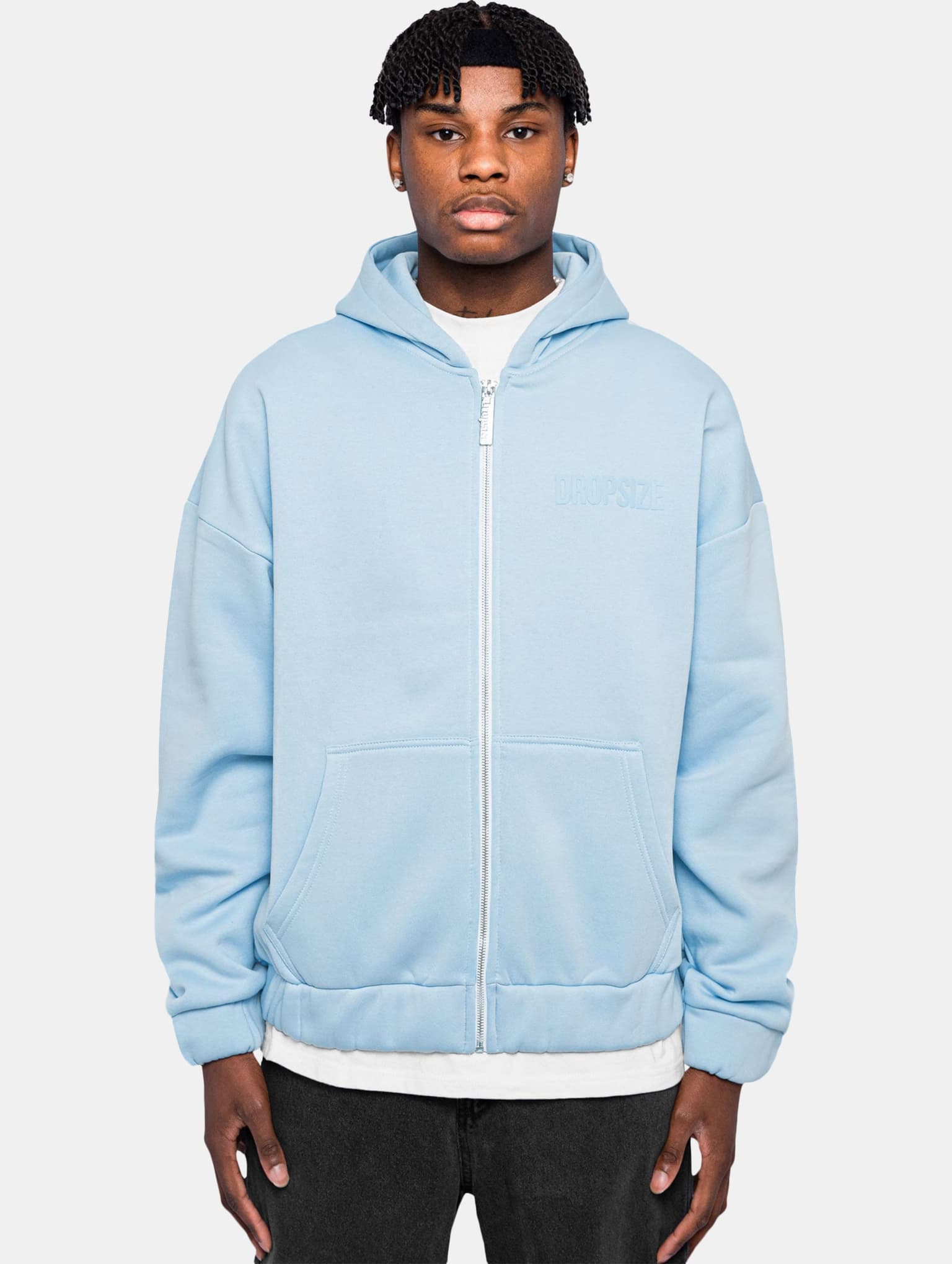 Dropsize Super Heavy Oversized HD Print Zip-Hoodie – Bild 2