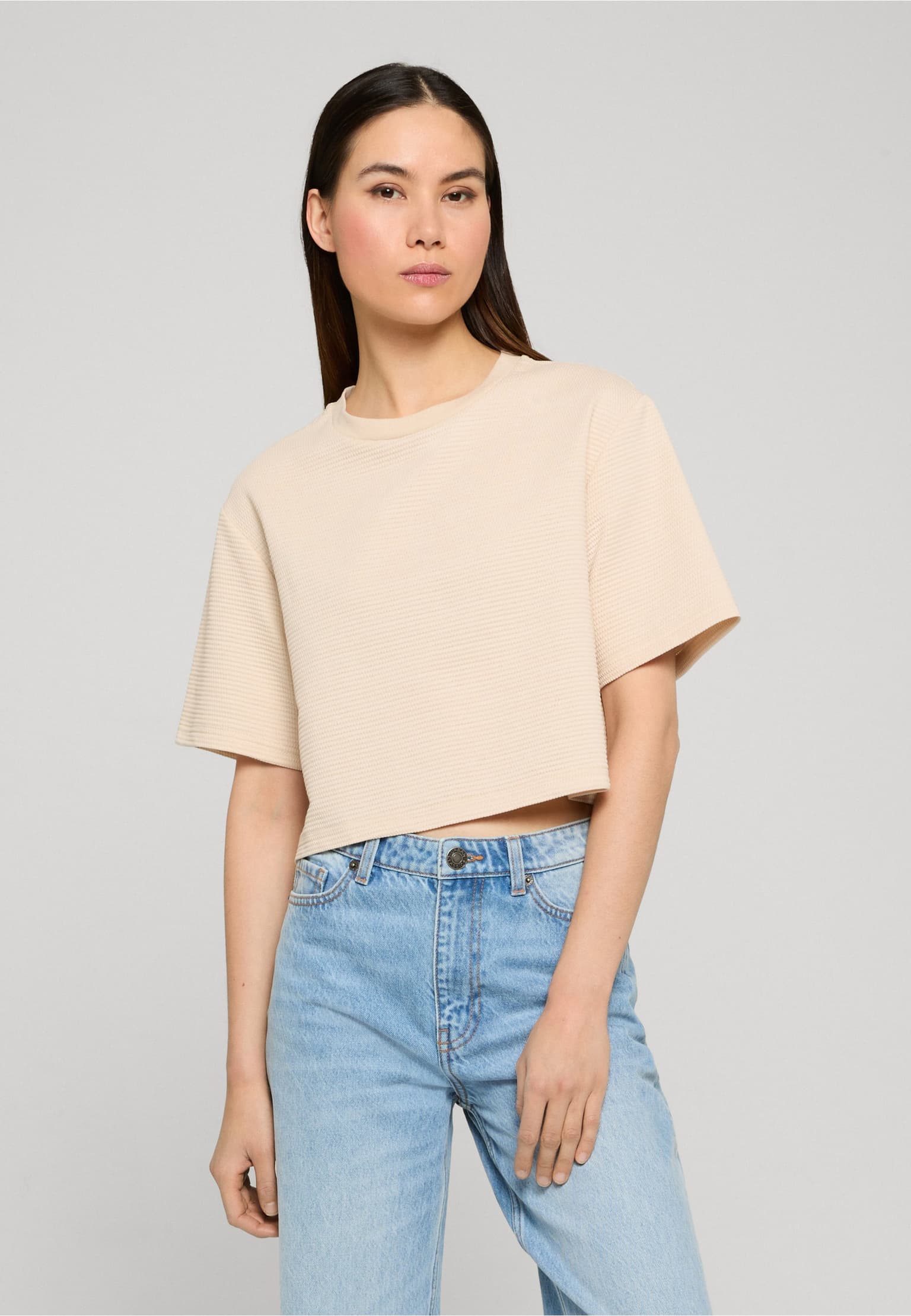 Urban Classics Ladies Structured Jersey Cropped Tee