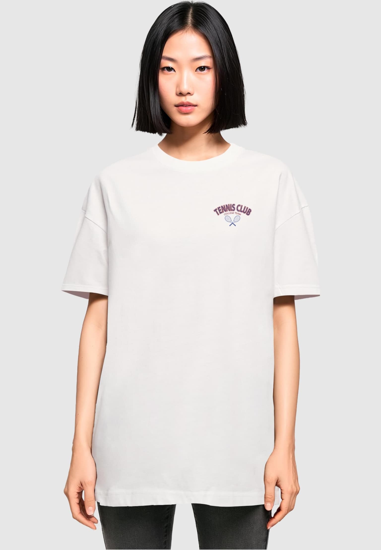 Merchcode POD Ladies College Club Boyfriend Tee