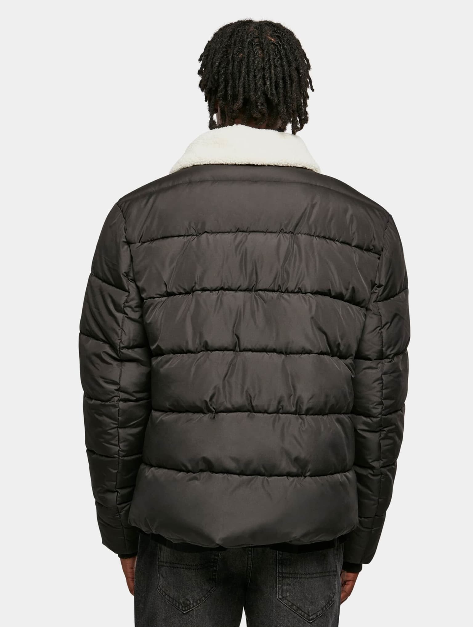 Urban Classics Sherpa Collar Padded Shirt Jacket – Bild 2
