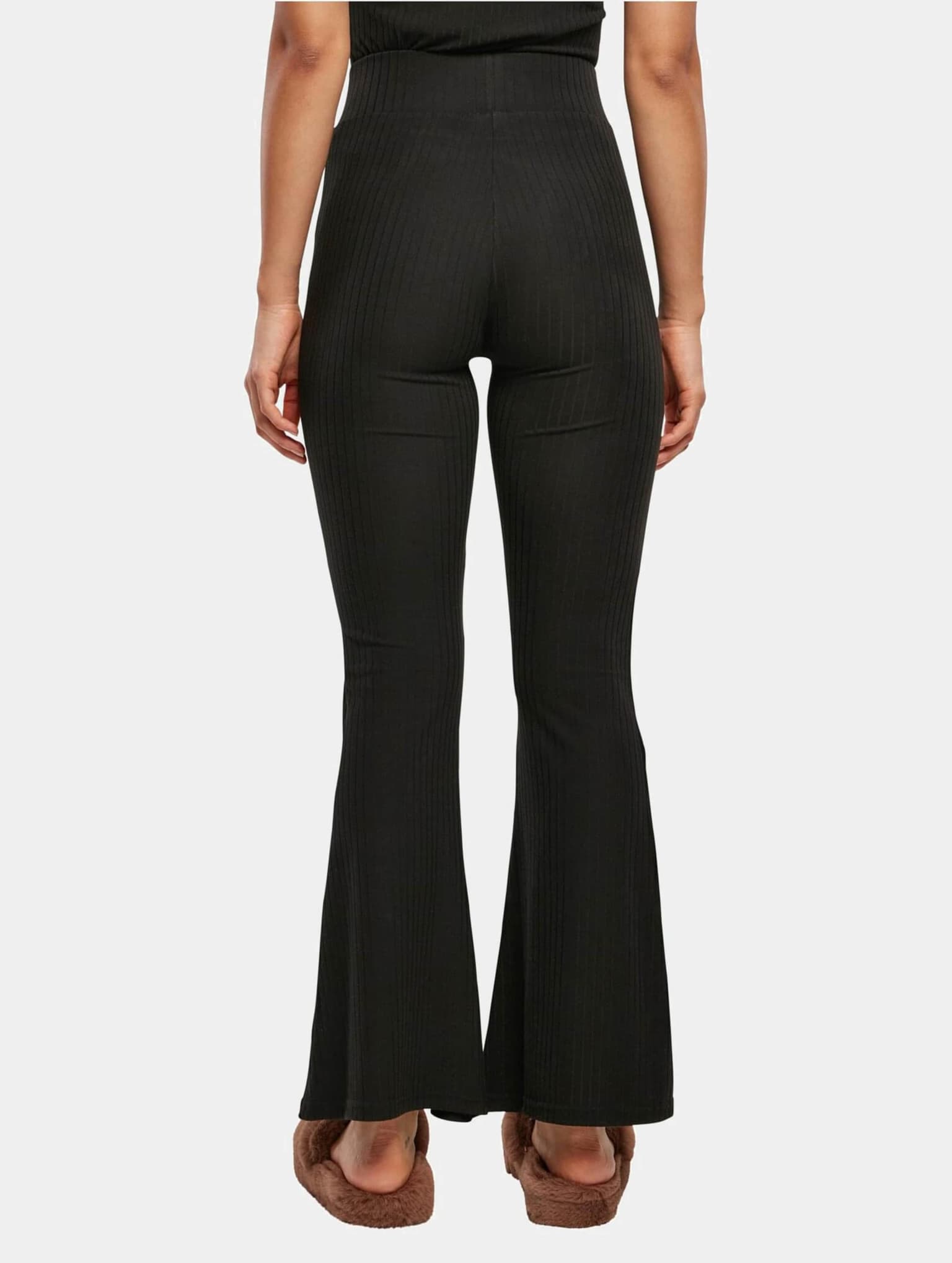 Urban Classics Ladies High Waist Rib Flared Leggings – Bild 2