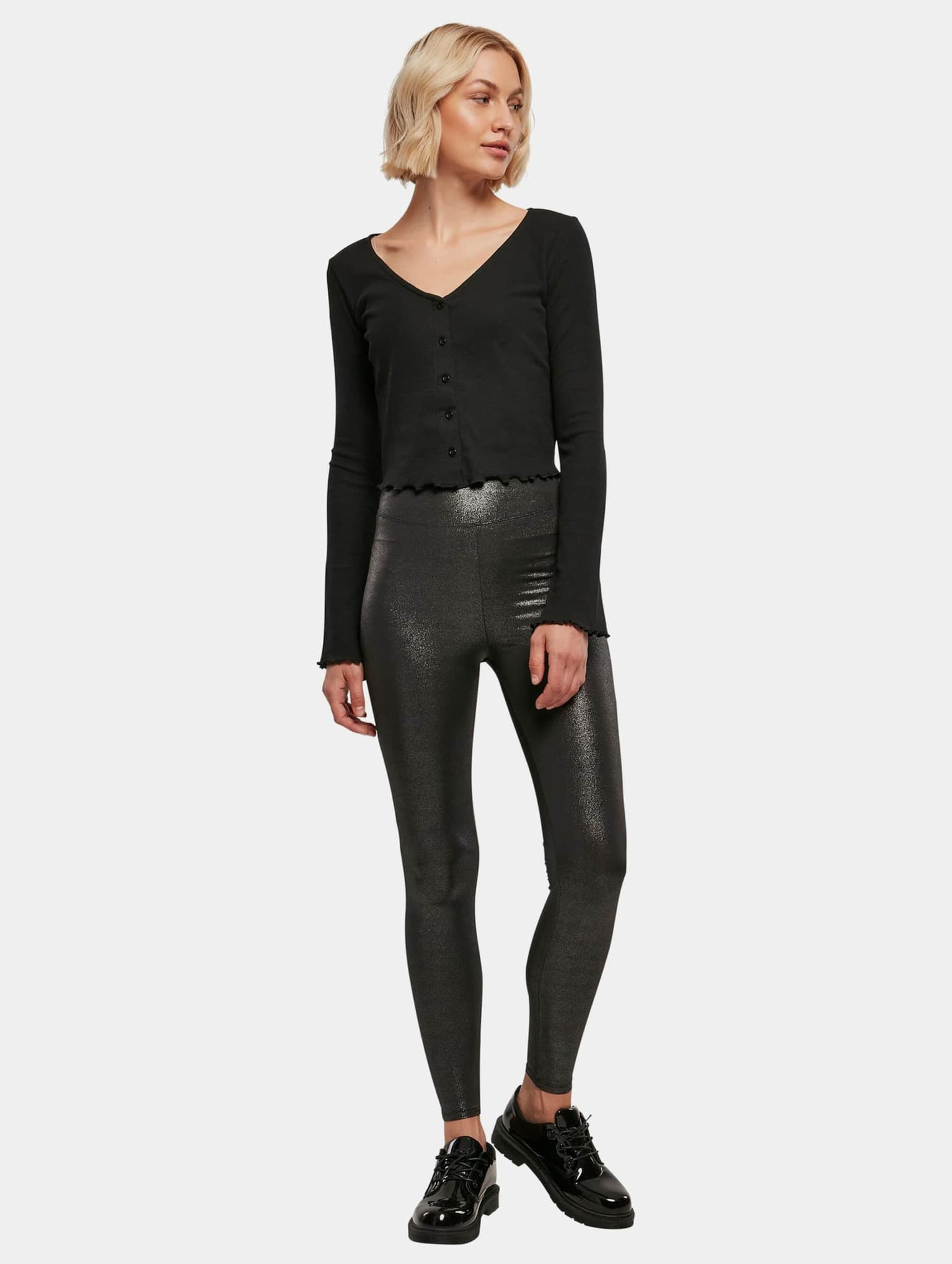 Urban Classics Ladies High Waist Glamour Leggings – Bild 4