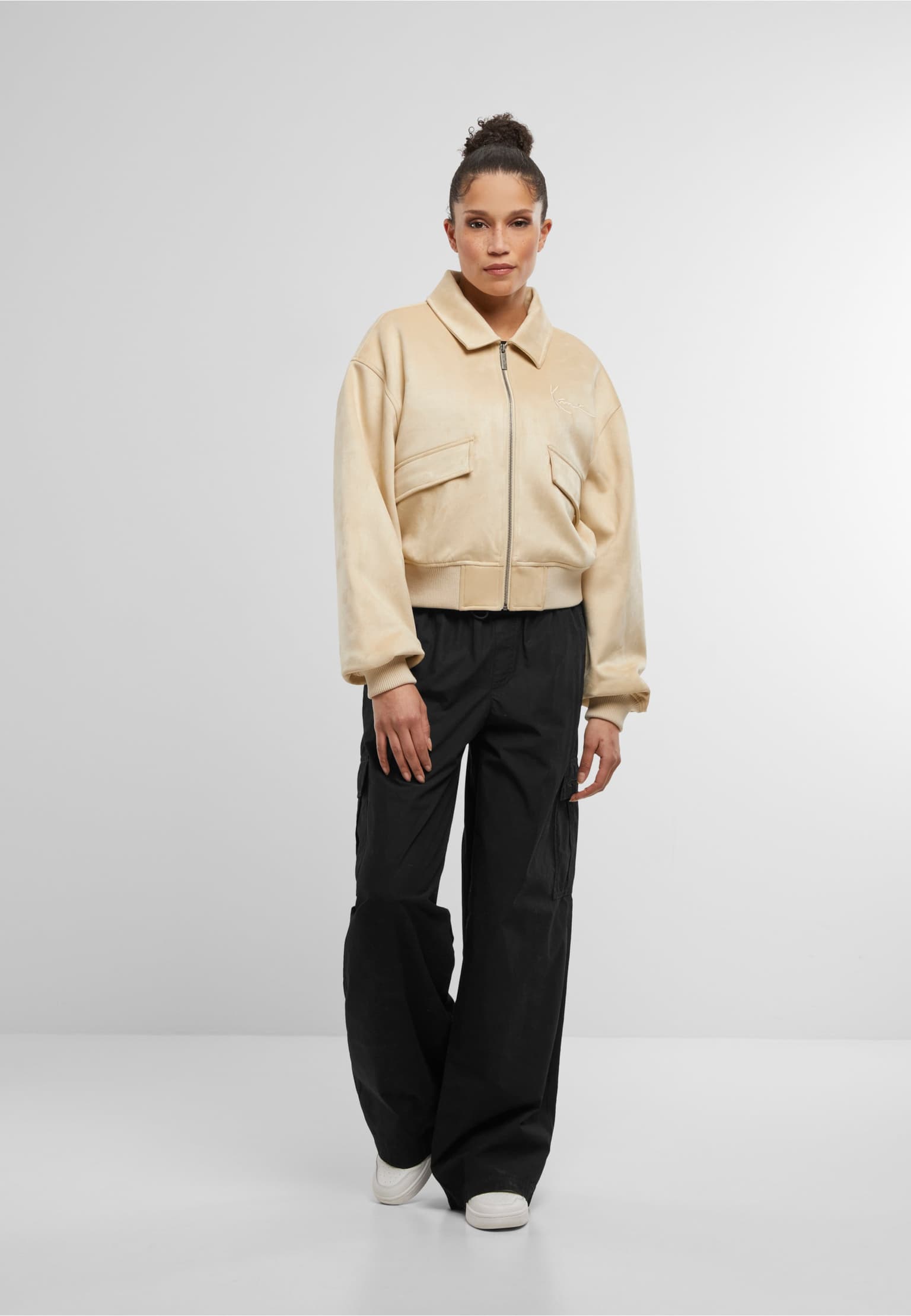 Karl Kani Signature Faux Suede Os Bomber Jacket – Bild 3