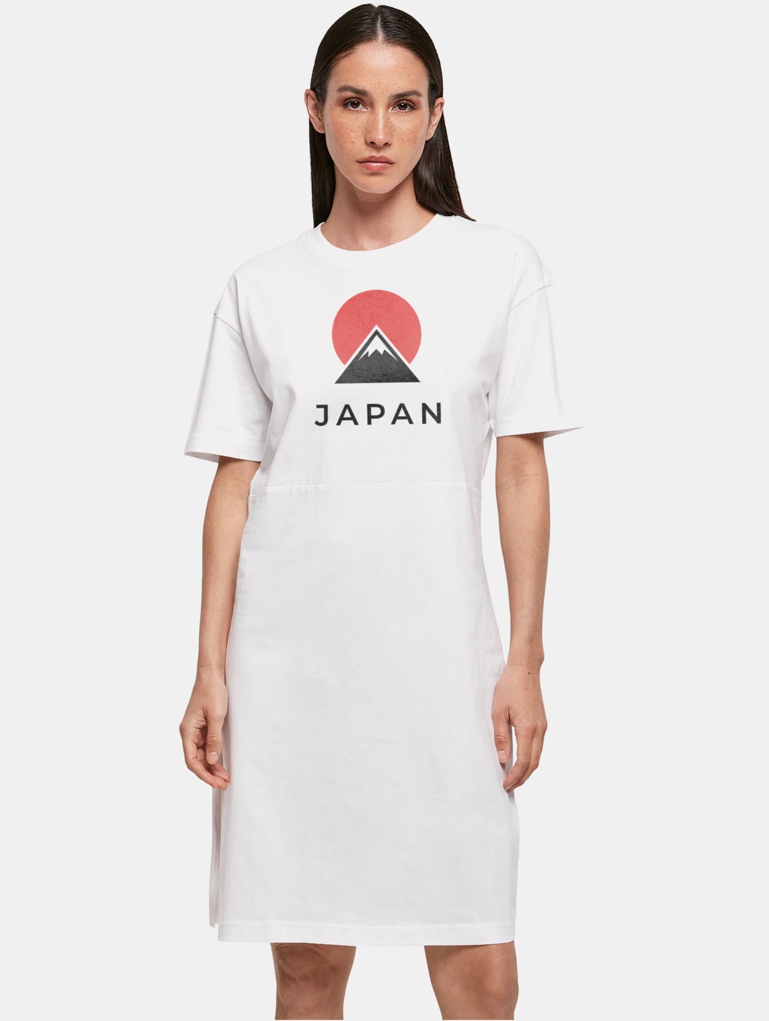 Merchcode Ladies Japan Essentials Oversized Slit Tee Dress