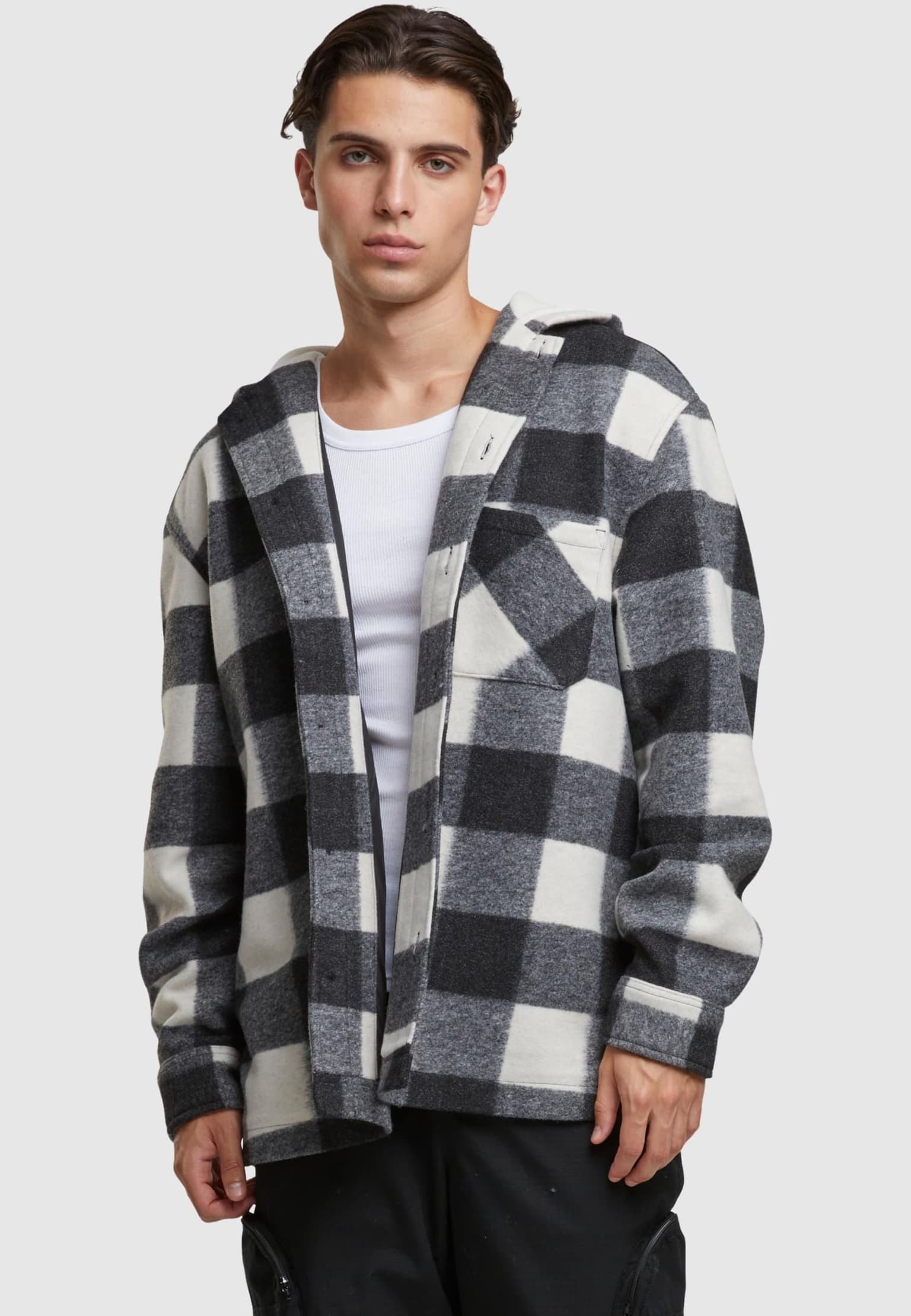 Urban Classics Big Check With Hood Übergangsjacke