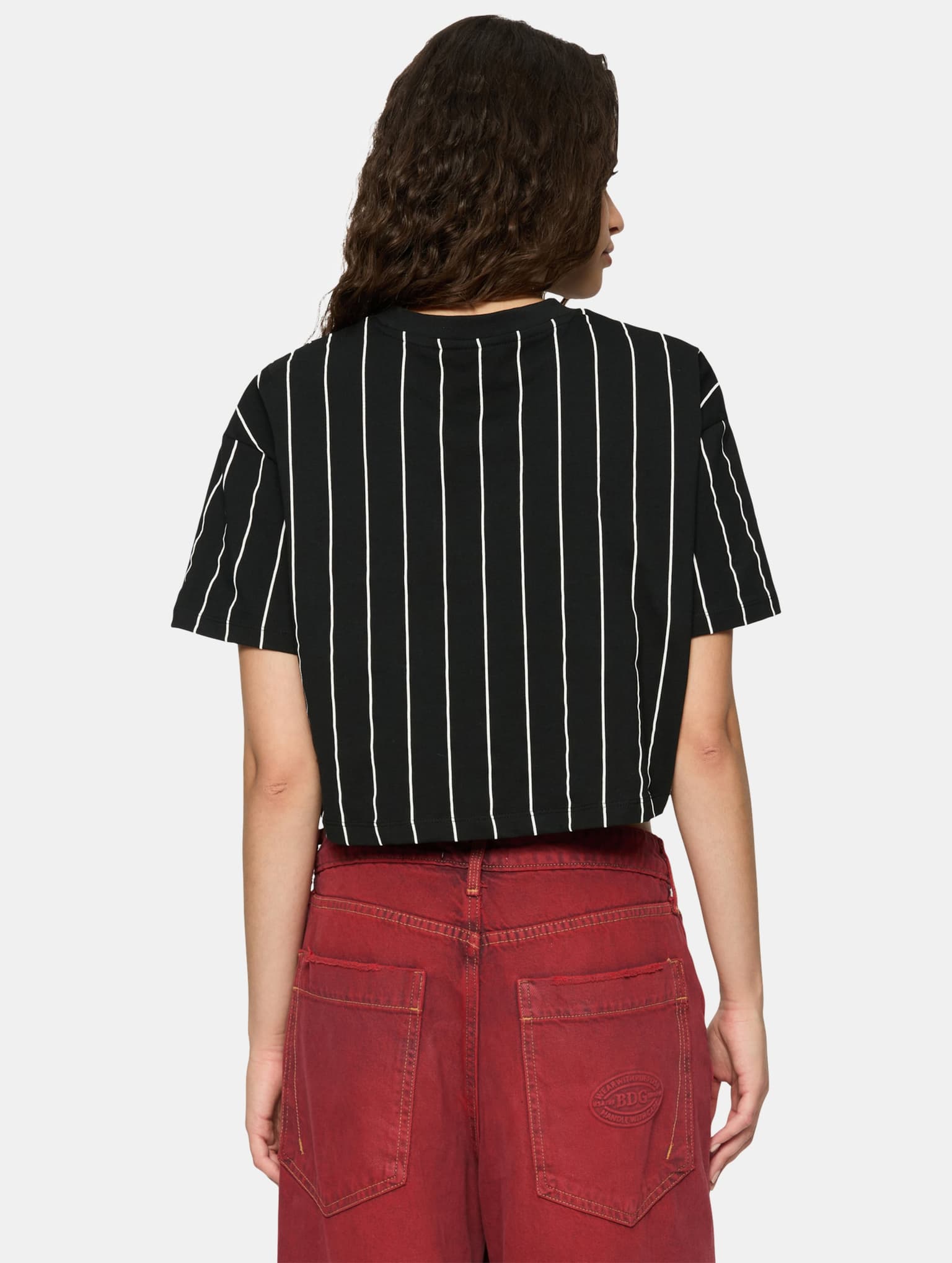 Karl Kani Small Signature Essential Pinstripe Crop T-Shirt – Bild 2