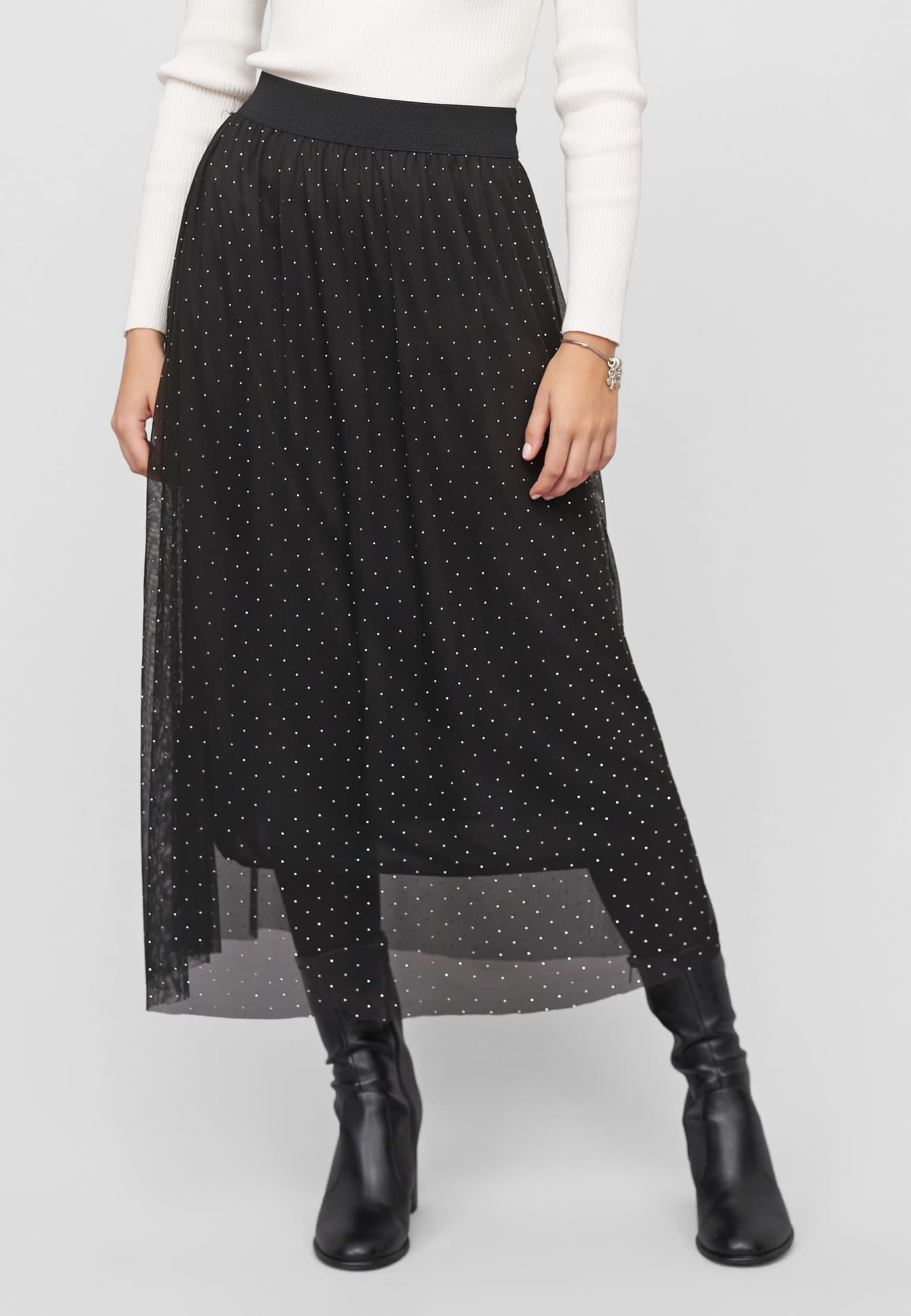 Cloud5ive Longform Skirt with rhinestones