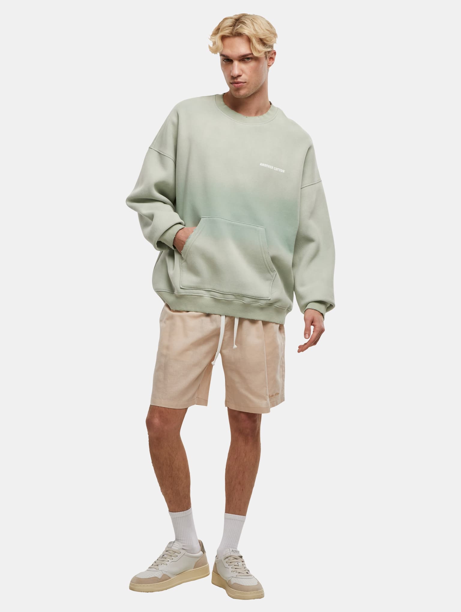 Another Cotton Lab Logo Stitched Linen Short – Bild 4