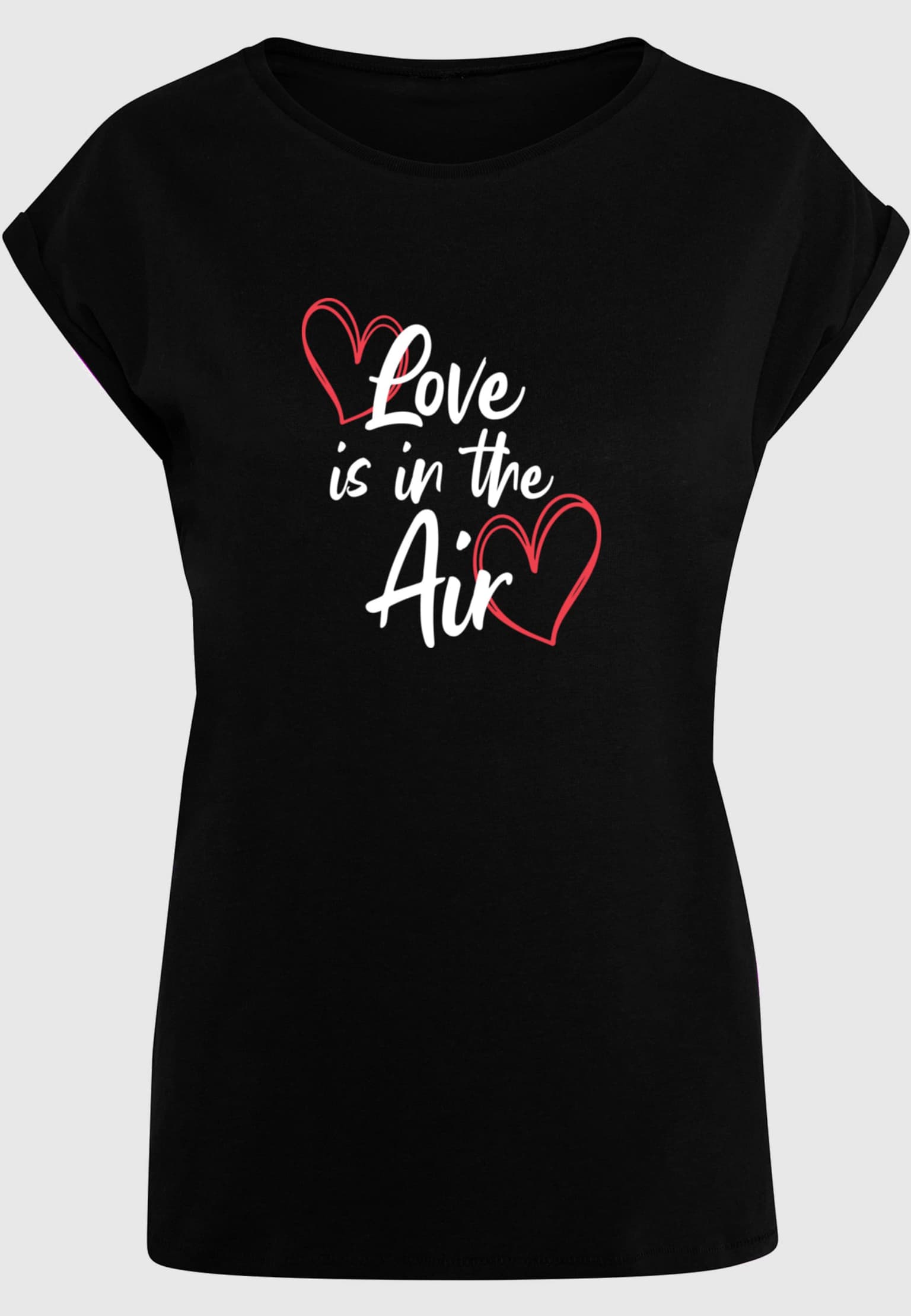 Merchcode Ladies Valentines Day - Love is in the Air Extended Shoulder Tee – Bild 2