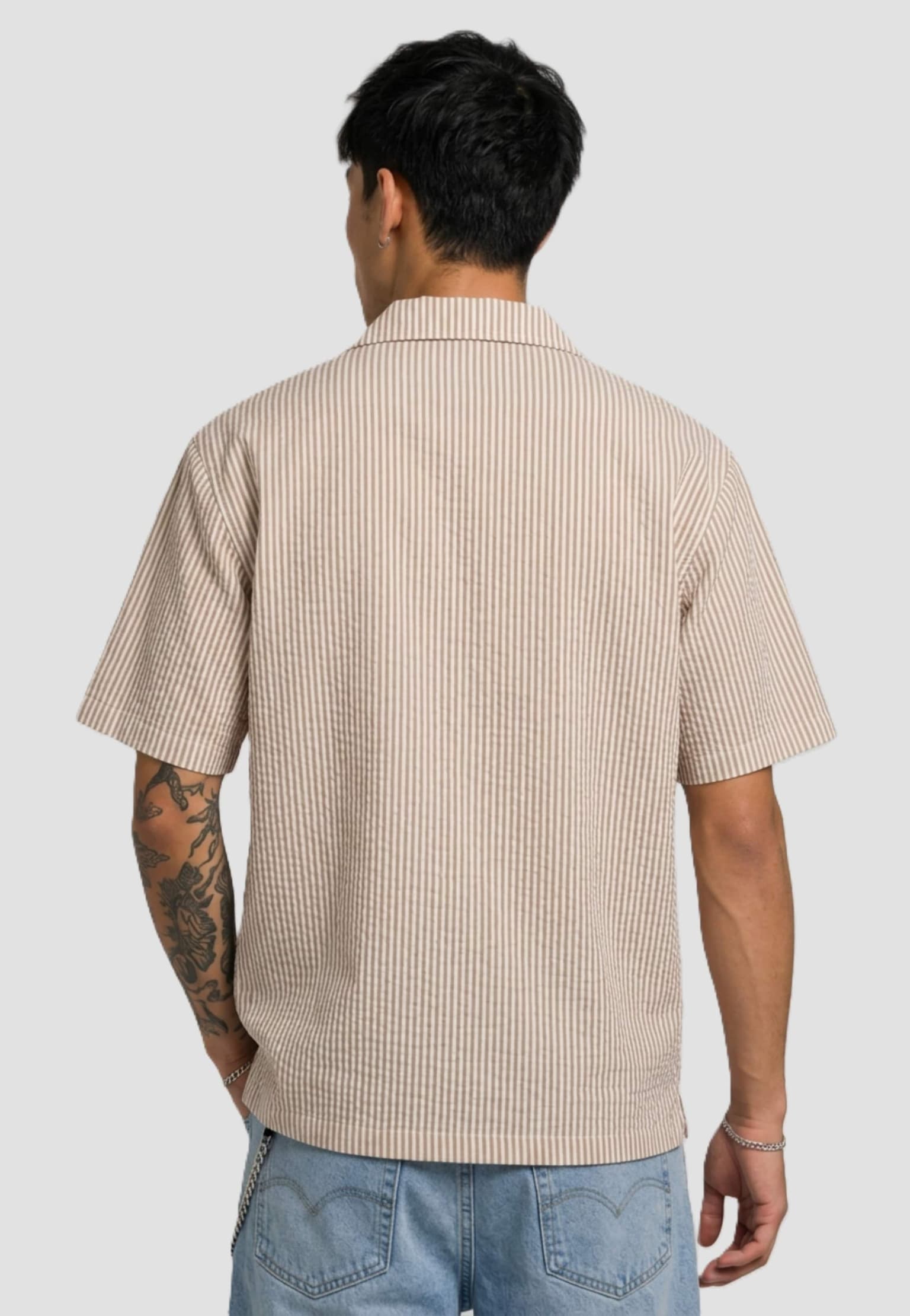 Urban Classics Seersucker Short Sleeve Shirt – Bild 2