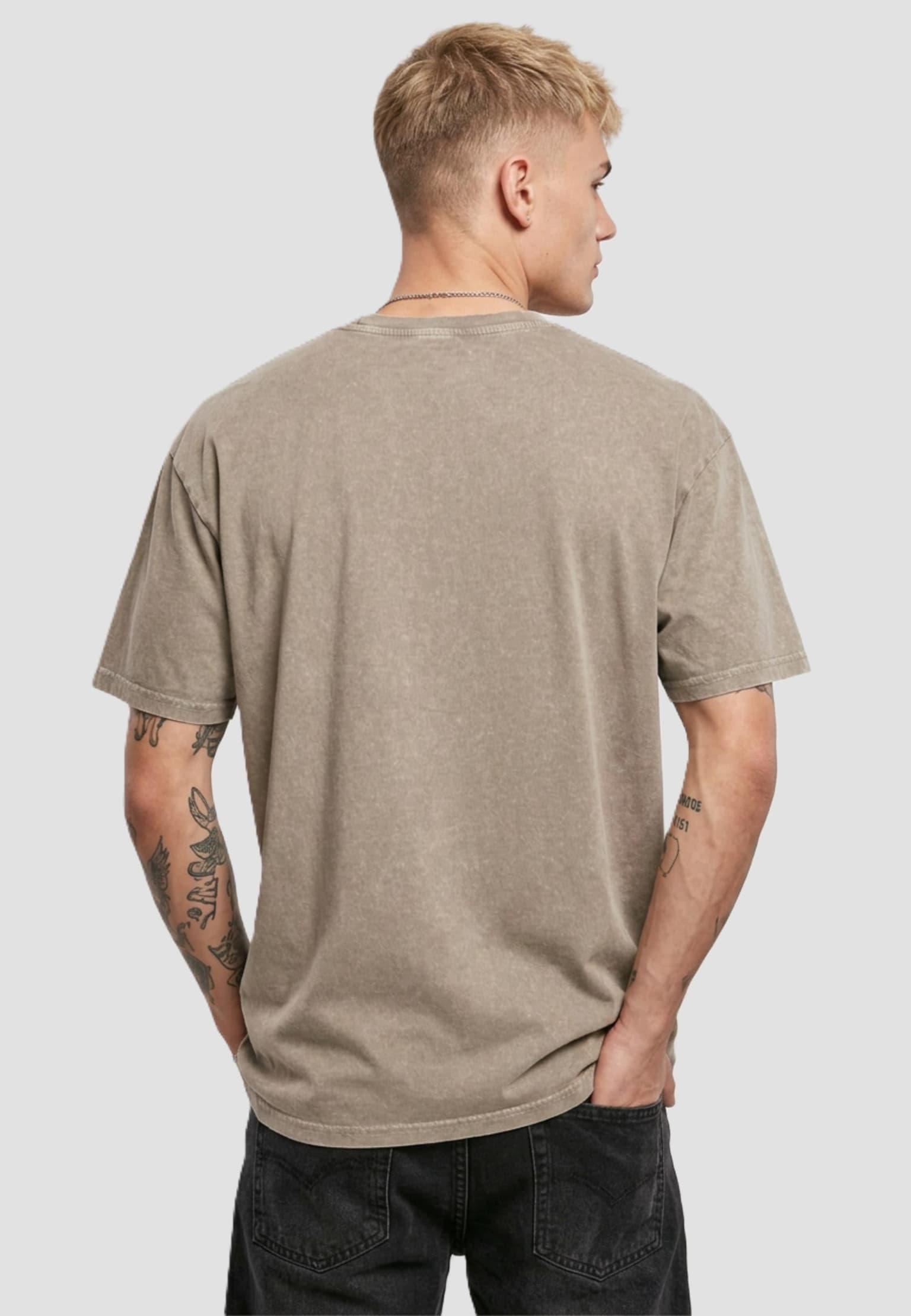 Merchcode POD Fathers Day - Best Dad Ever Acid Washed Heavy Oversized Tee – Bild 2