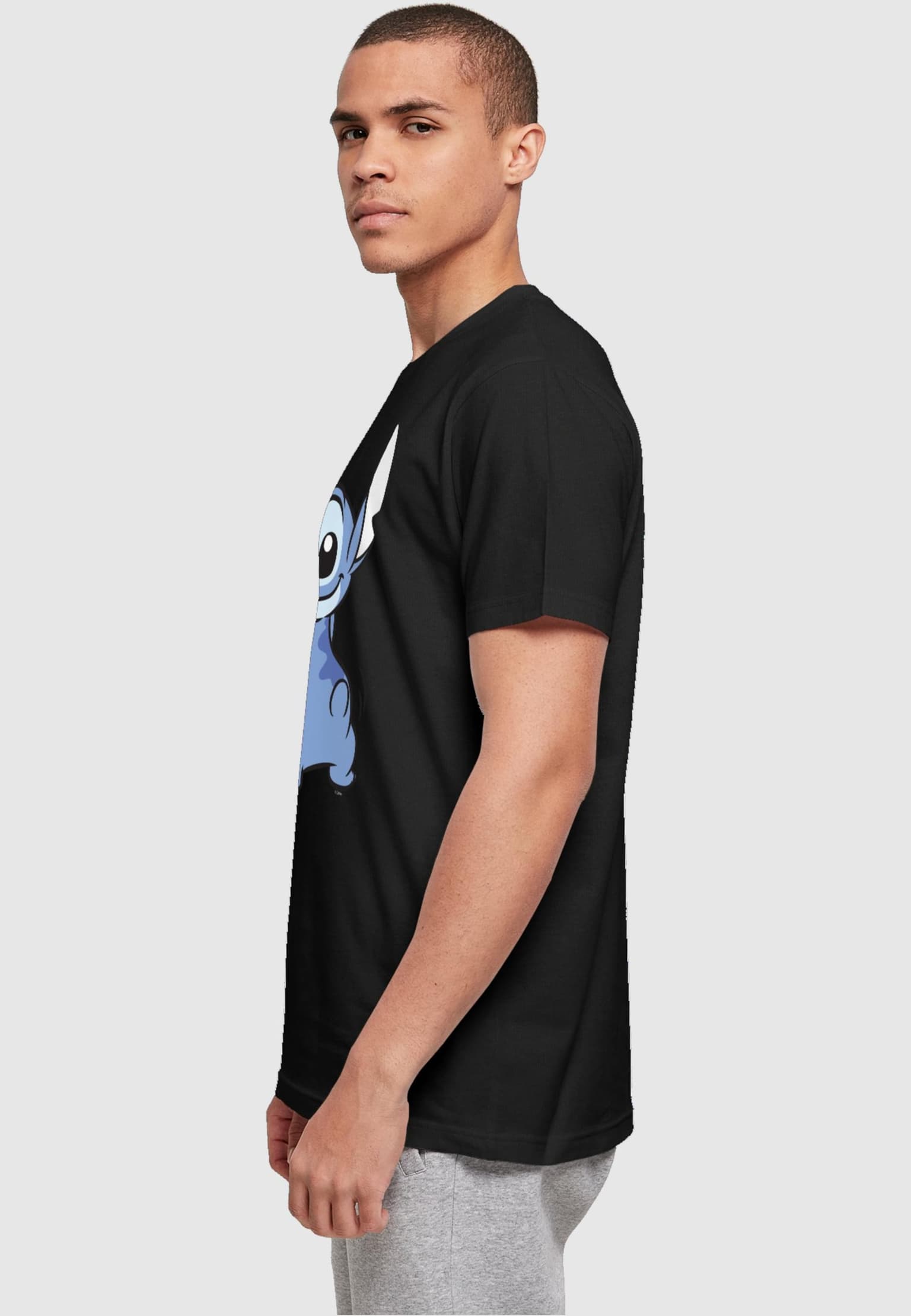 Absolute Cult Lilo And Stitch - Backside Breast Basic T-Shirt – Bild 3