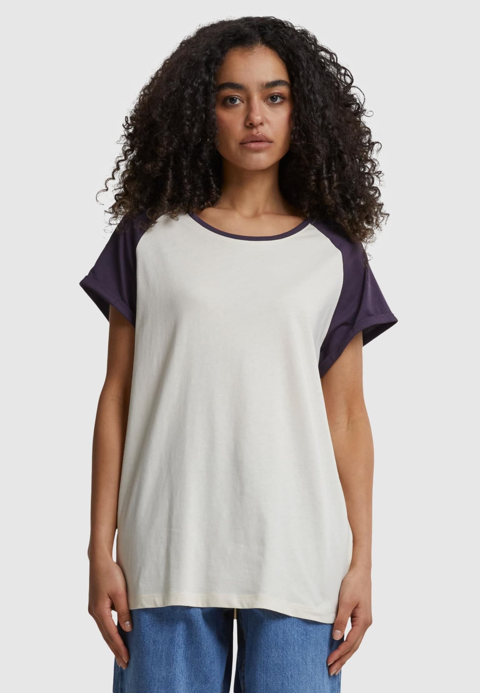 Urban Classics Ladies Contrast Raglan T-Shirt – Bild 3