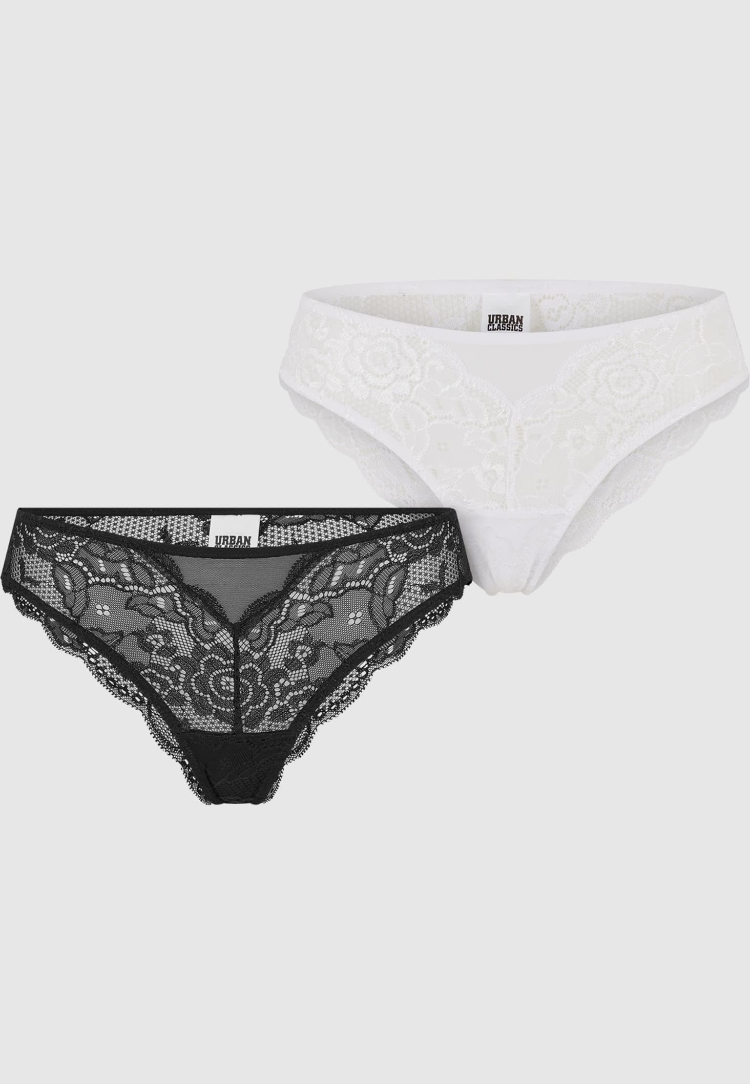 Urban Classics Ladies Allover Lace Brazilian 2-Pack