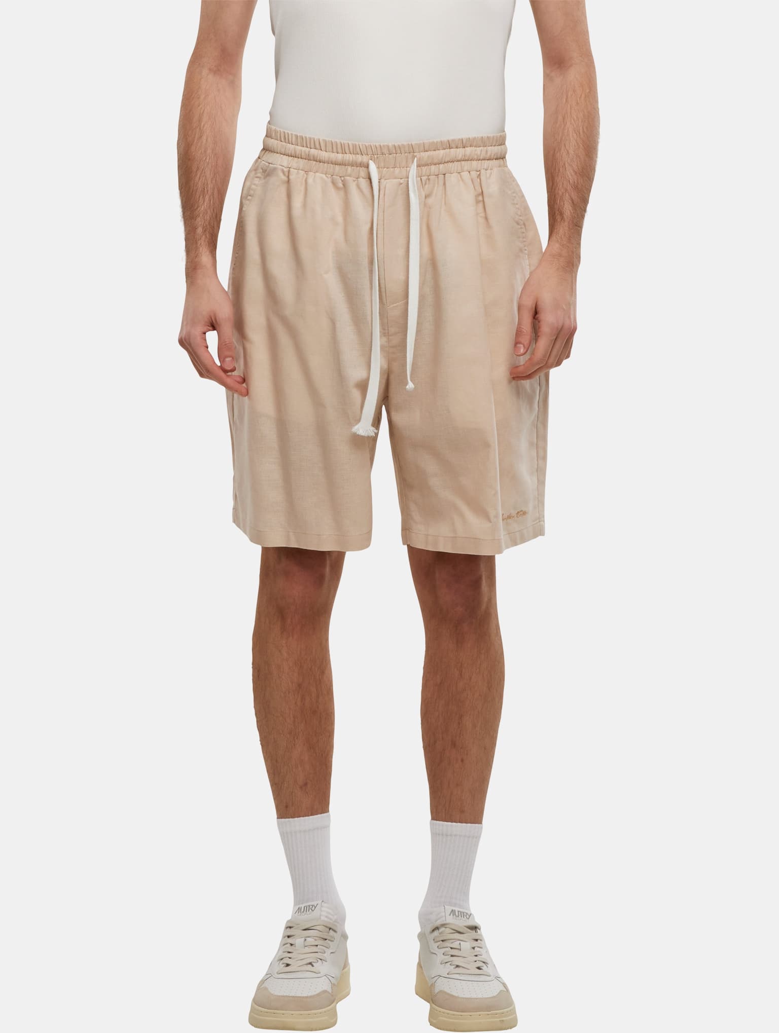 Another Cotton Lab Logo Stitched Linen Short – Bild 3