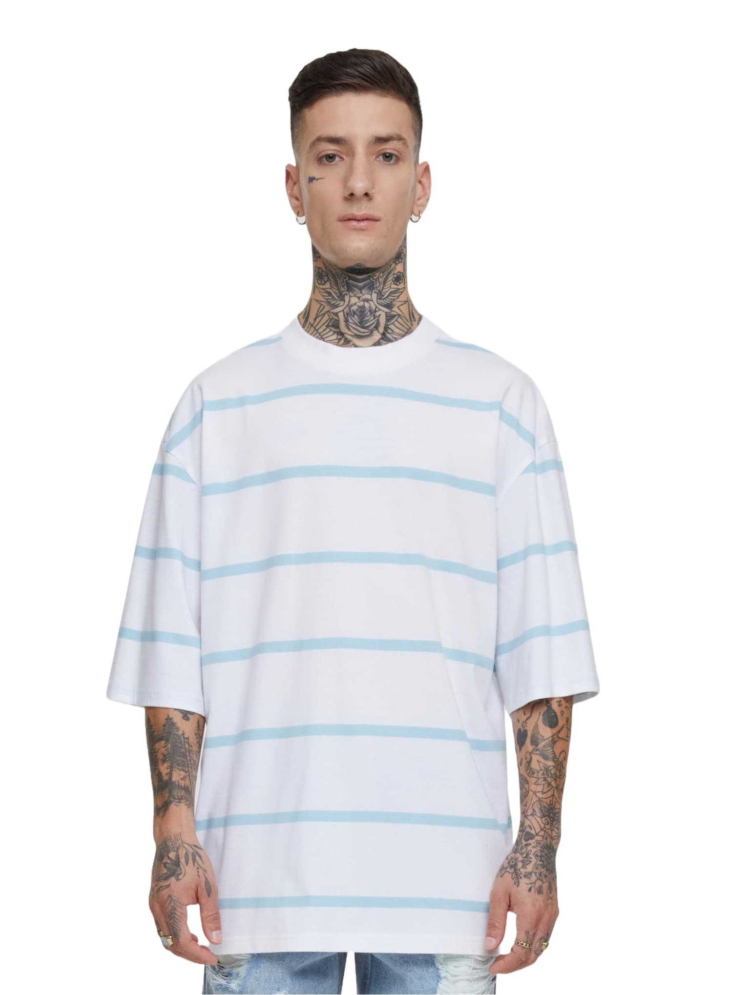 Urban Classics Oversized Sleeve Modern Stripe Tee – Bild 3