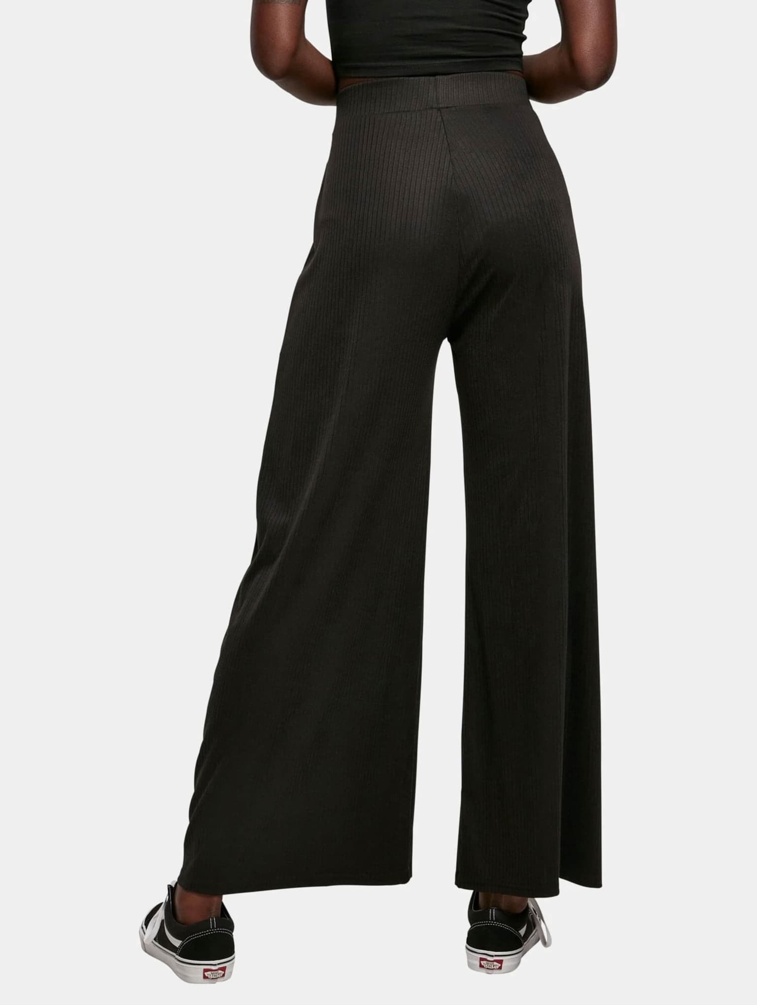 Urban Classics Ladies Rib Jersey Wide Leg Pants – Bild 2