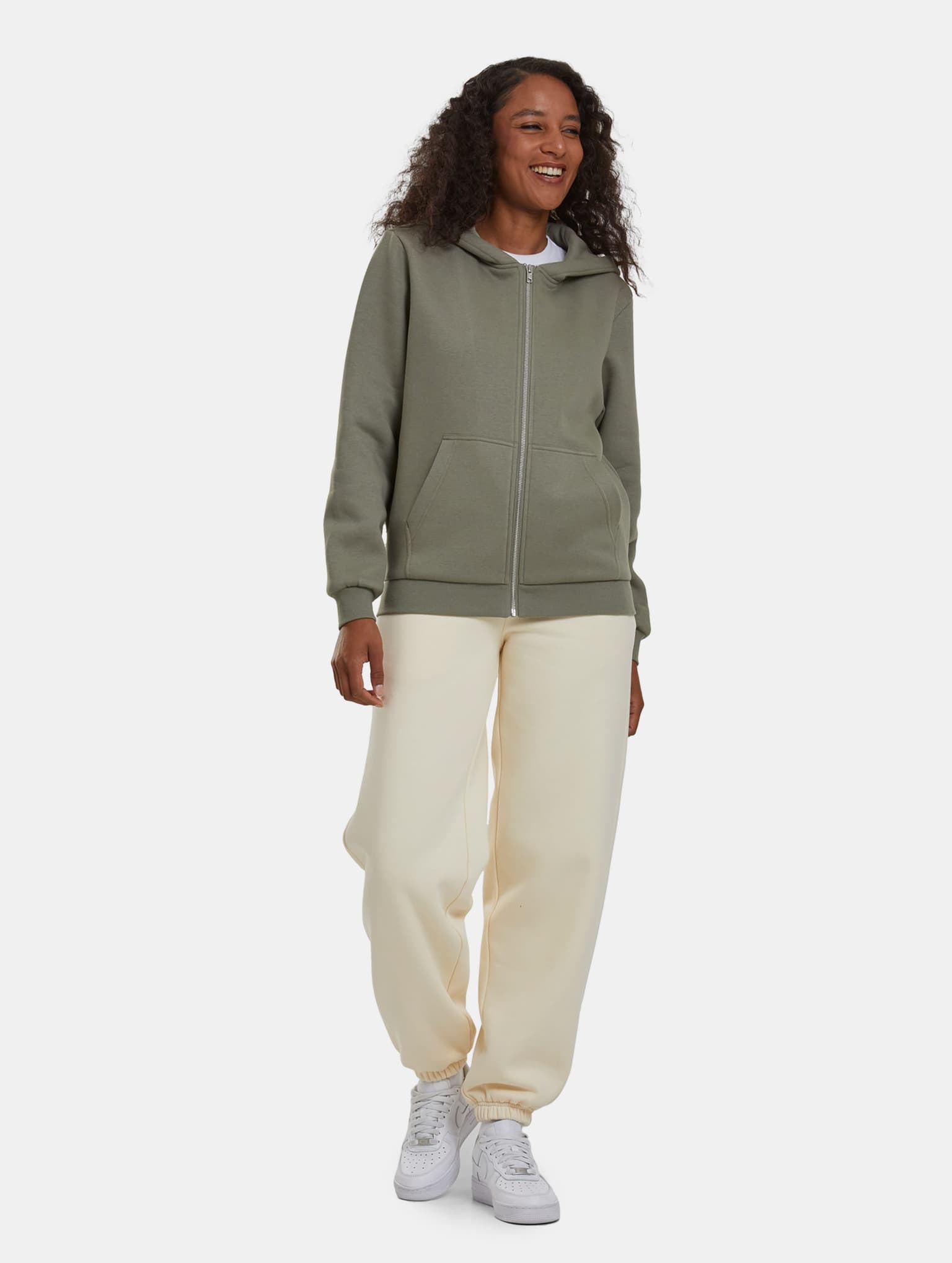 Urban Classics Ladies Fluffy Zip Hoodie – Bild 4