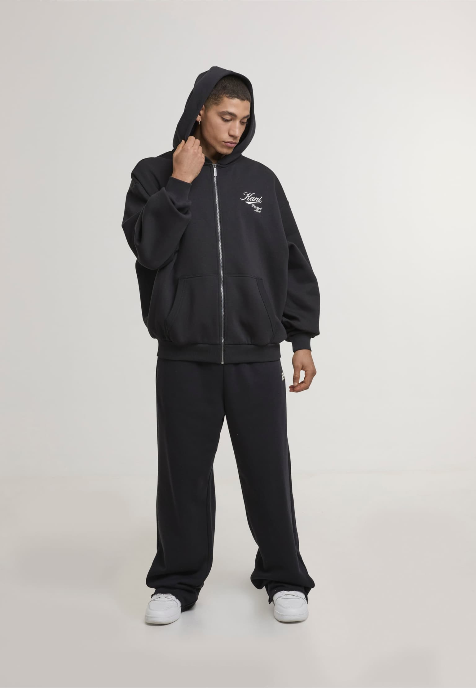Karl Kani Cursive Varsity Oversized Zip Hoodie – Bild 3