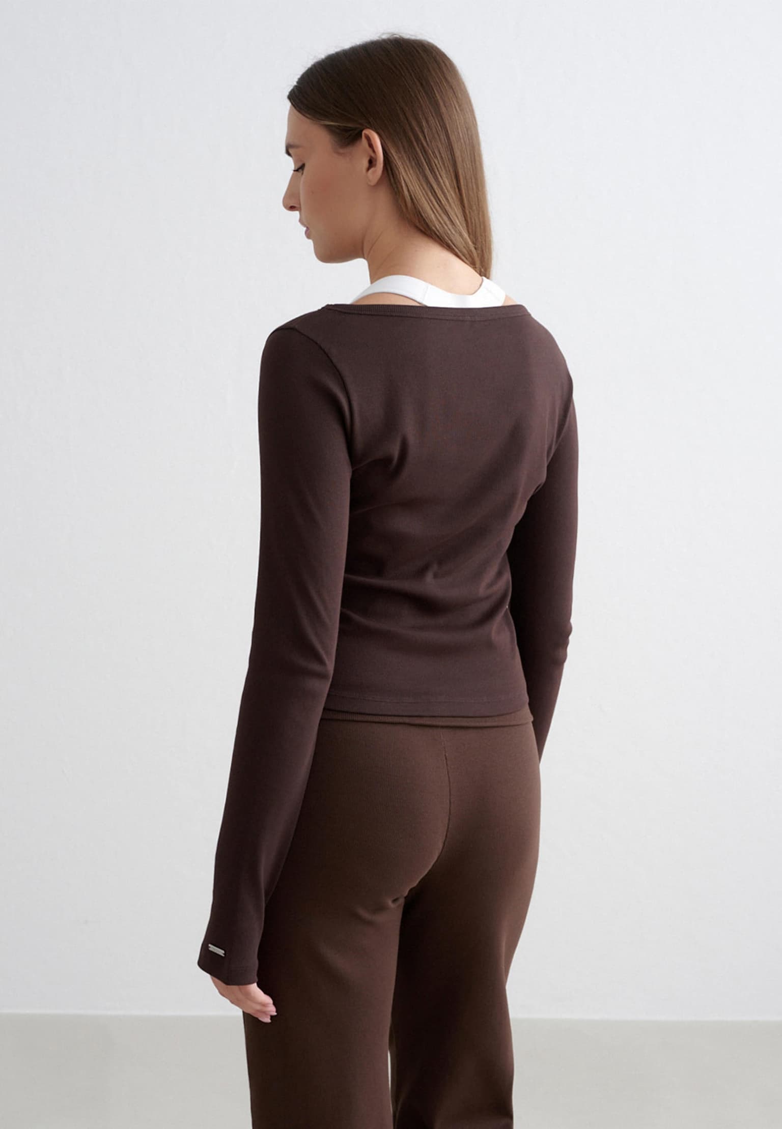 aimn Ease Ribbed Long Sleeve Top – Bild 2