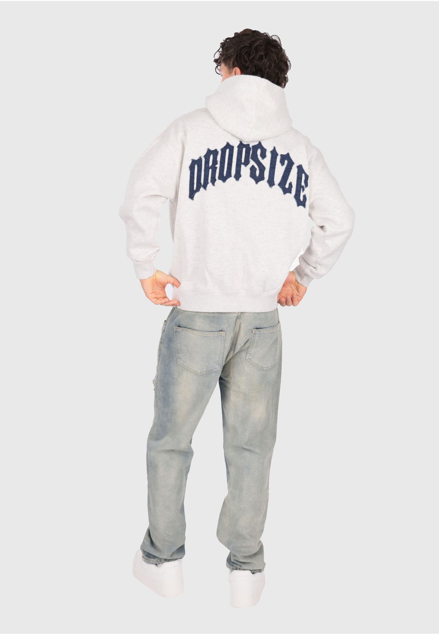 Dropsize DENIM APPLICATION HOODIE – Bild 4