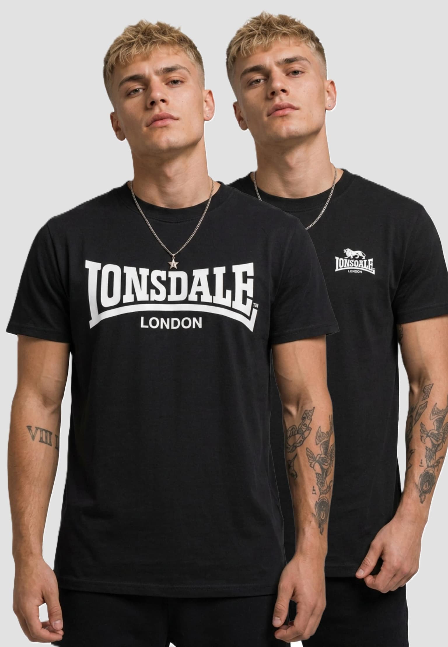 Lonsdale London Piddinghoe Double Pack T-Shirt