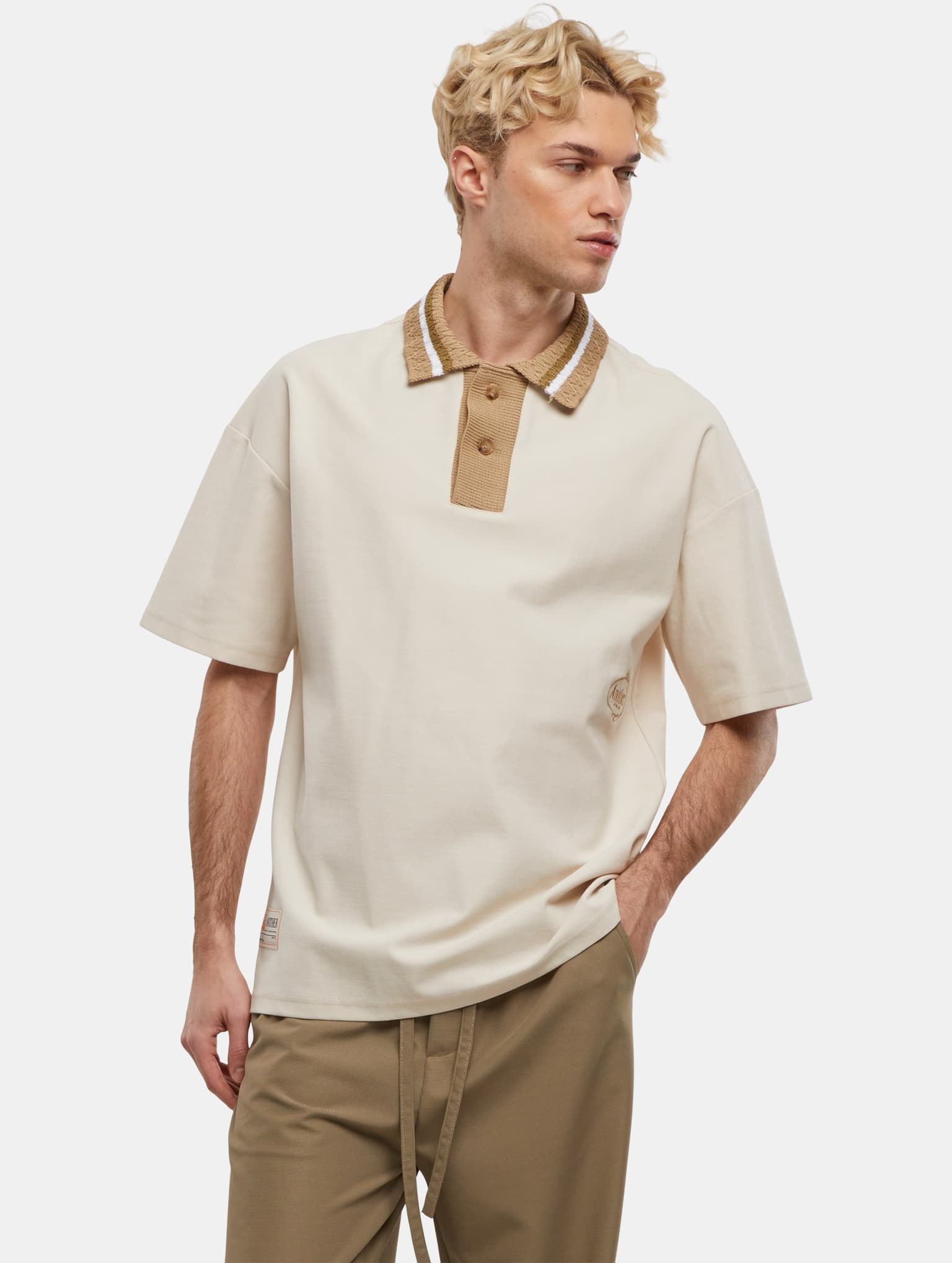 Another Cotton Lab ACL Knit Collar Oversized Polo