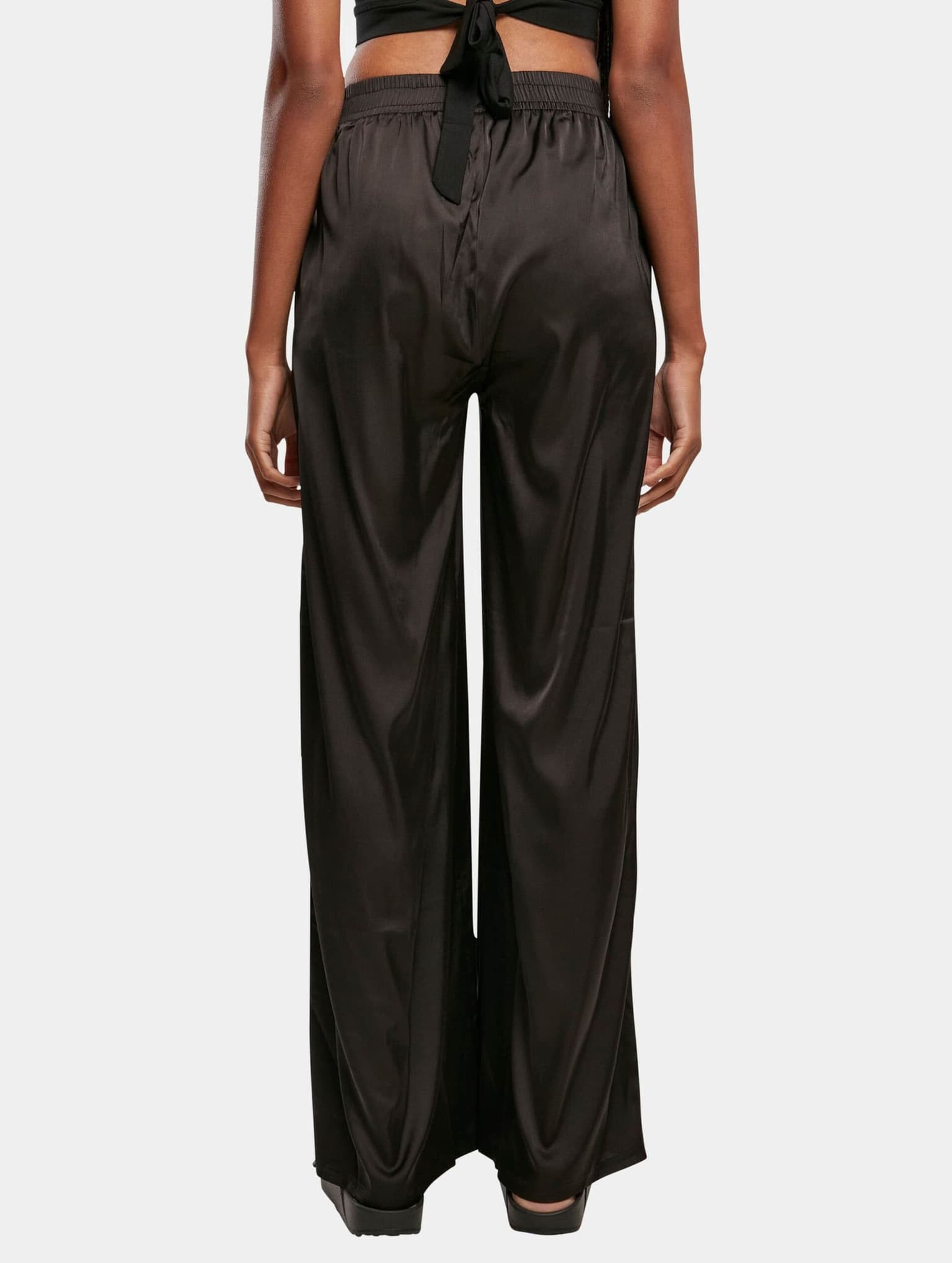 Urban Classics Ladies Satin Wide Leg Pants – Bild 2