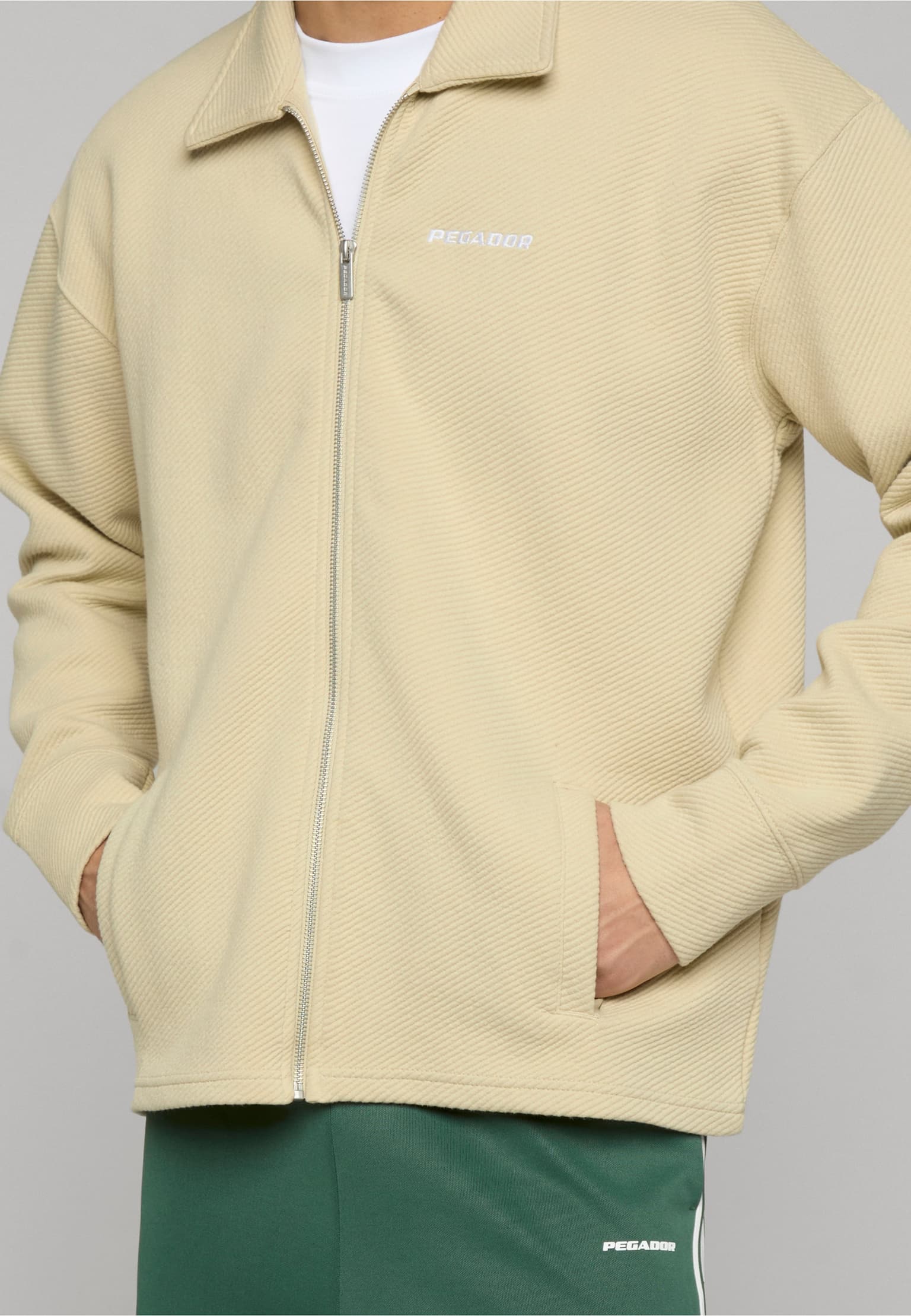 PEGADOR Tate Structured Zip Up Overshirt – Bild 4