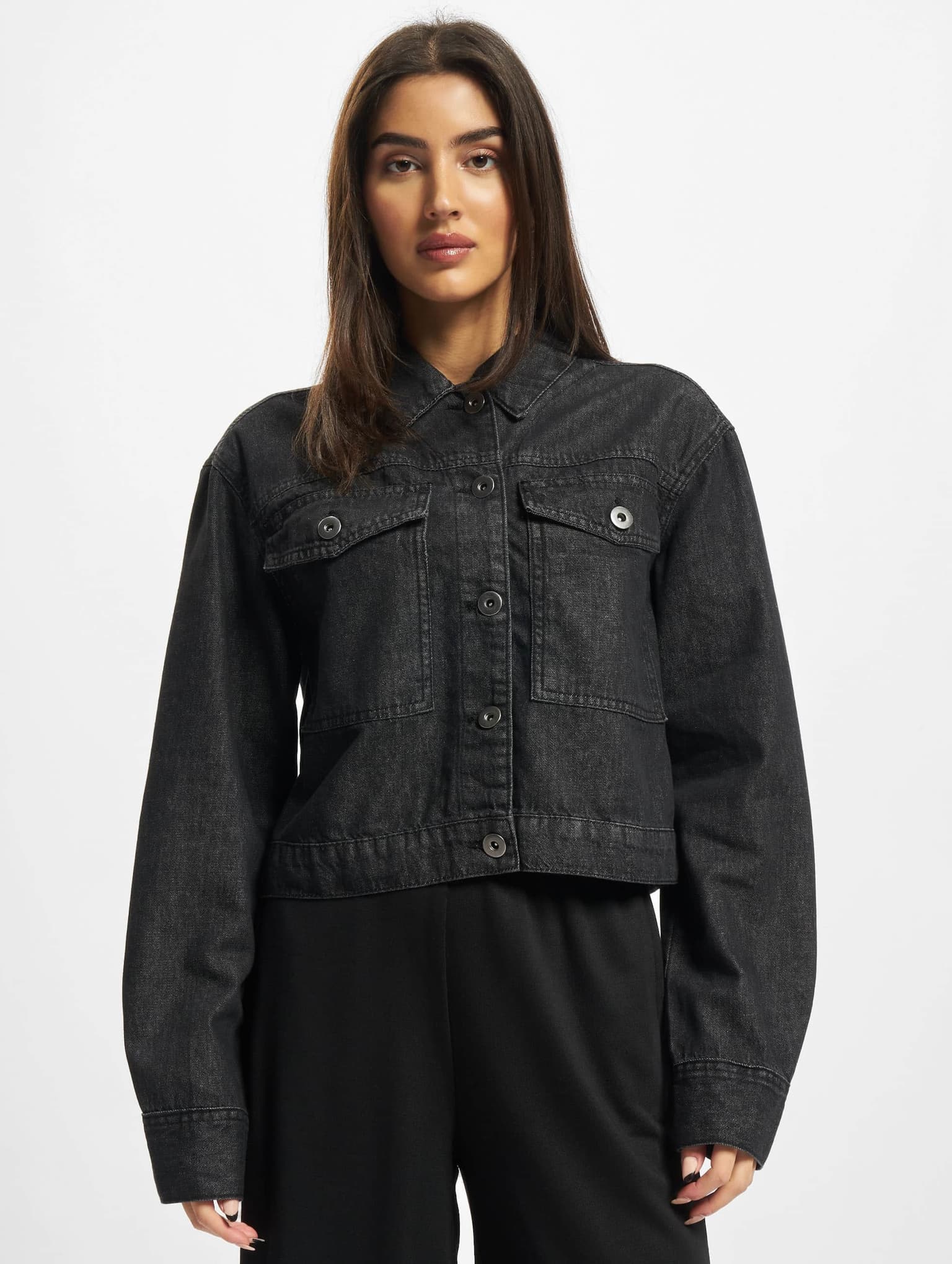 Urban Classics Ladies Short Oversized Denim Jacket – Bild 3