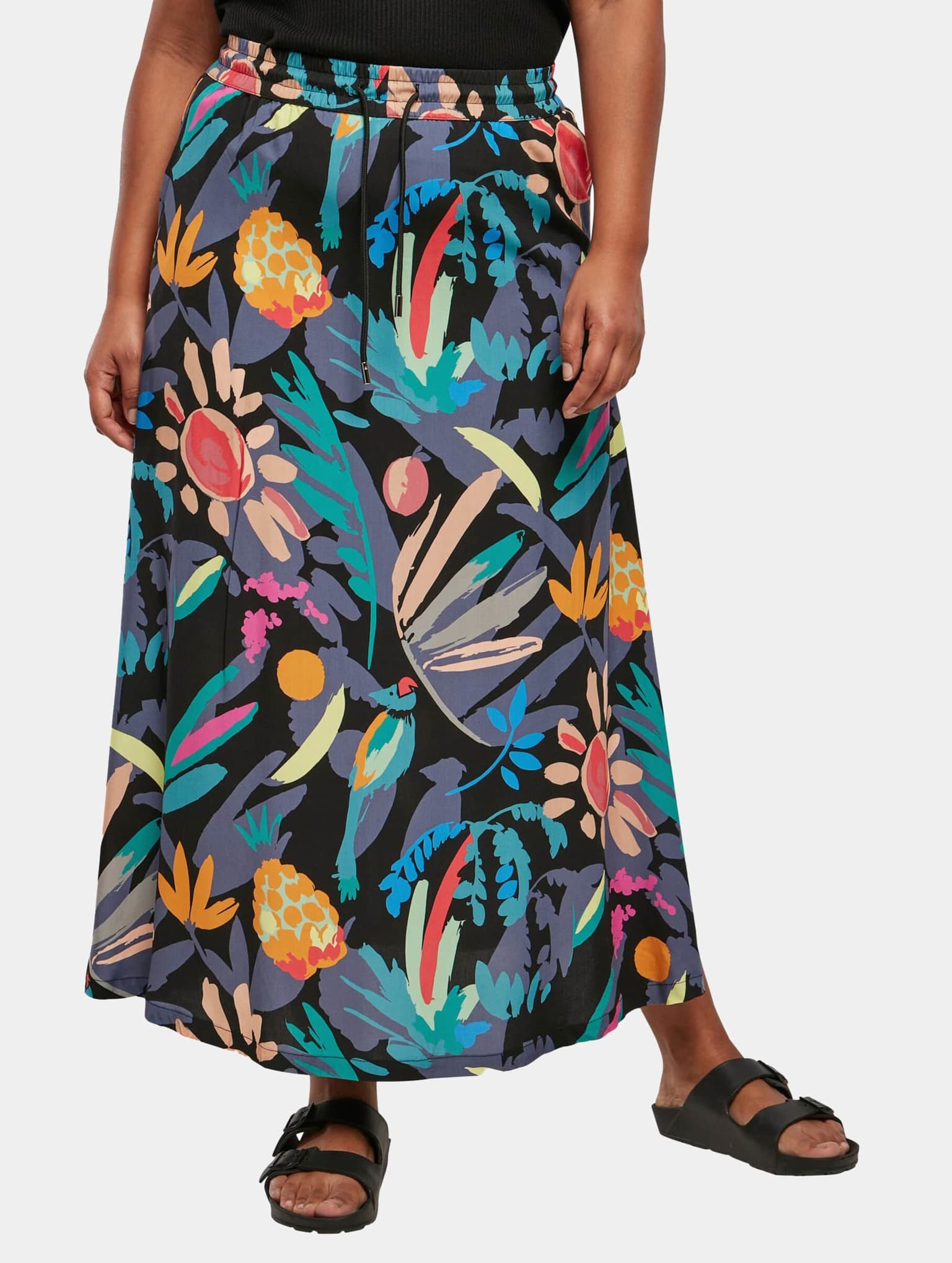 Urban Classics Ladies Viscose Midi Skirt