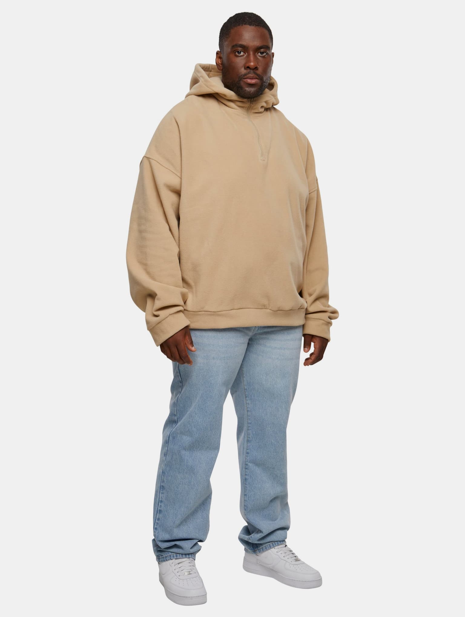 Urban Classics Oversized Polar Fleece Half Zip Hoody – Bild 4