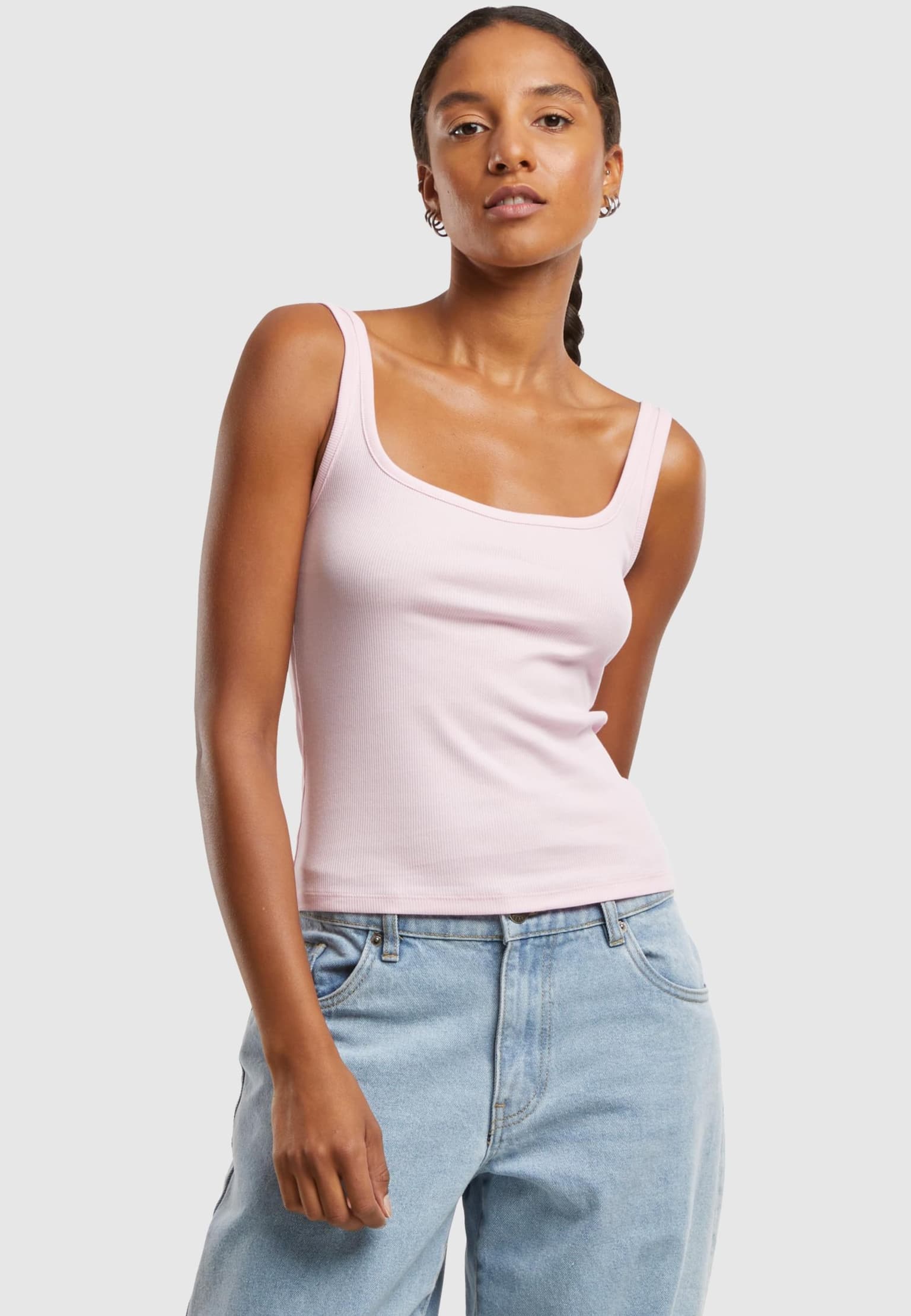 Urban Classics Ladies Wide Neck Rib Top 2-Pack – Bild 2