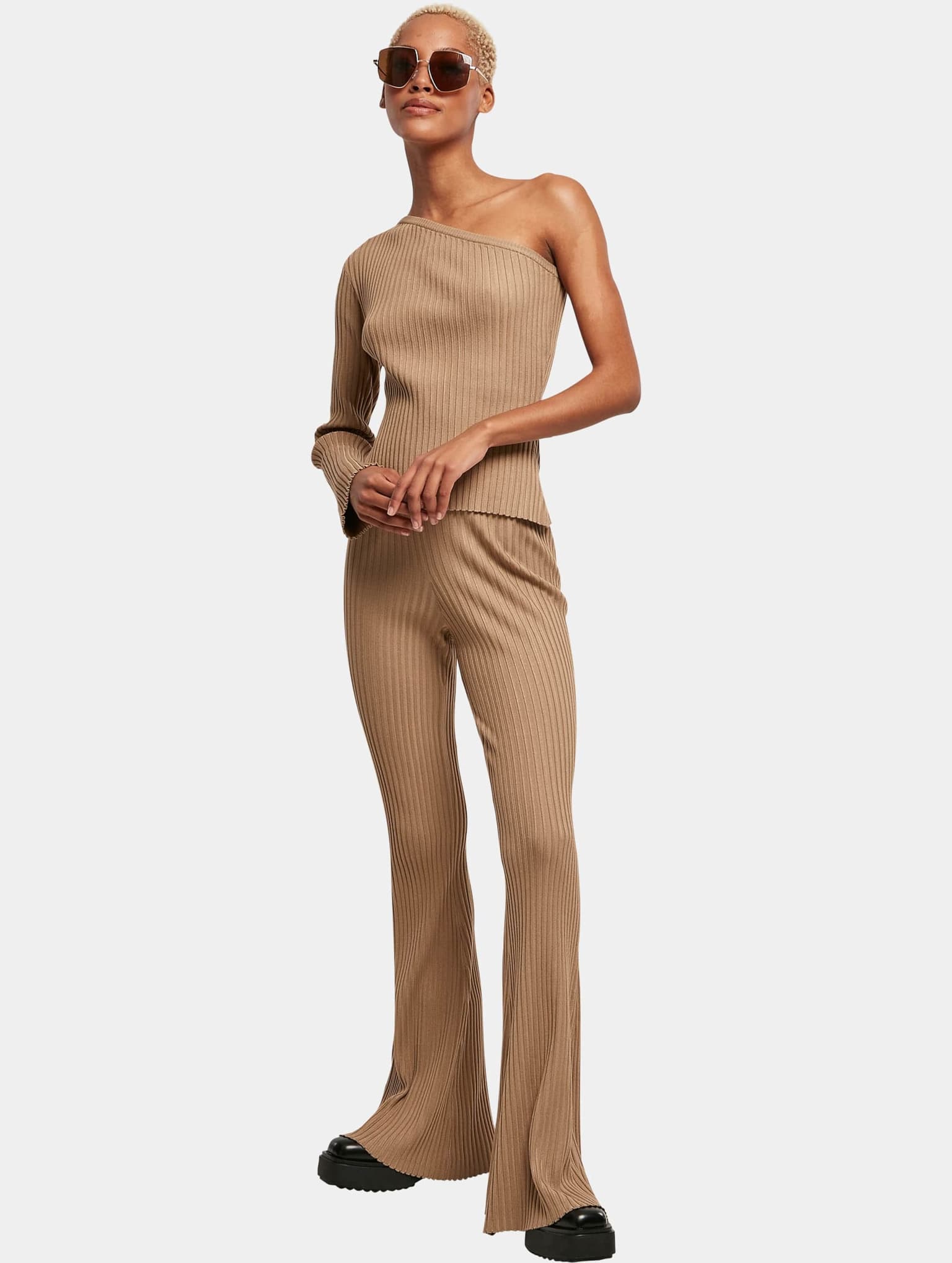 Urban Classics Ladies Flared Rib Knit Leggings – Bild 4